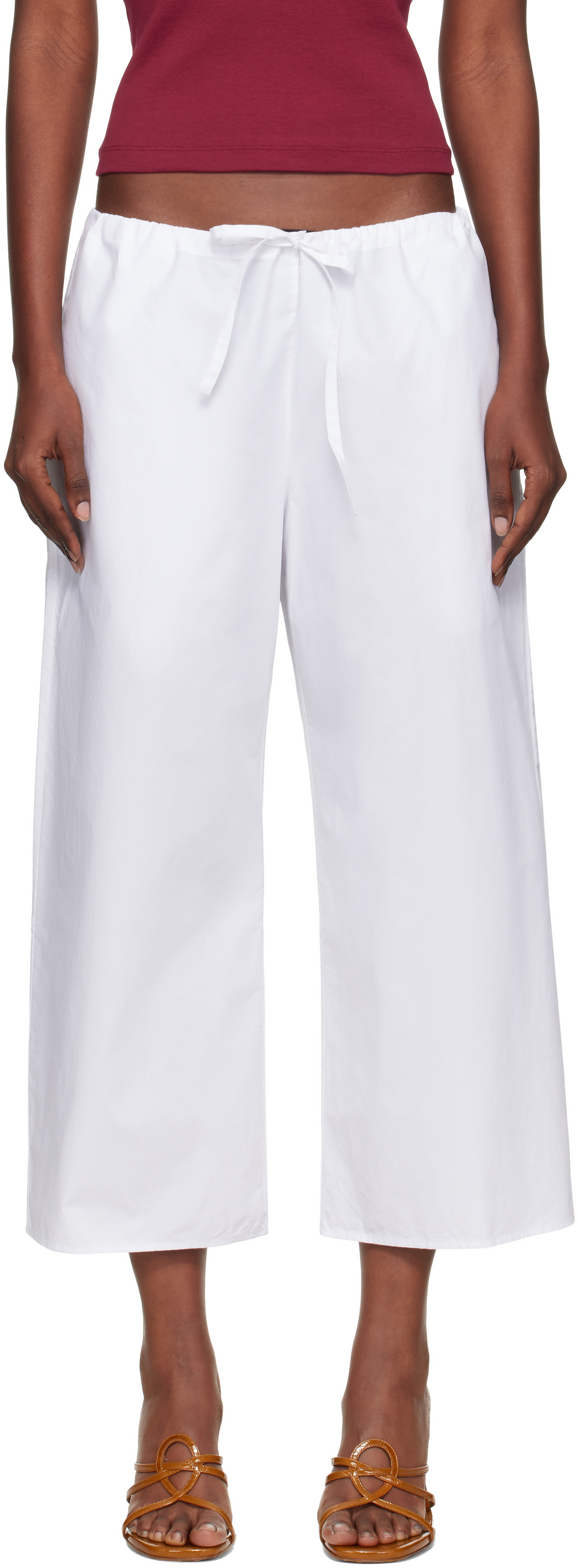 Flore Flore White Josephine Lounge Pants In White