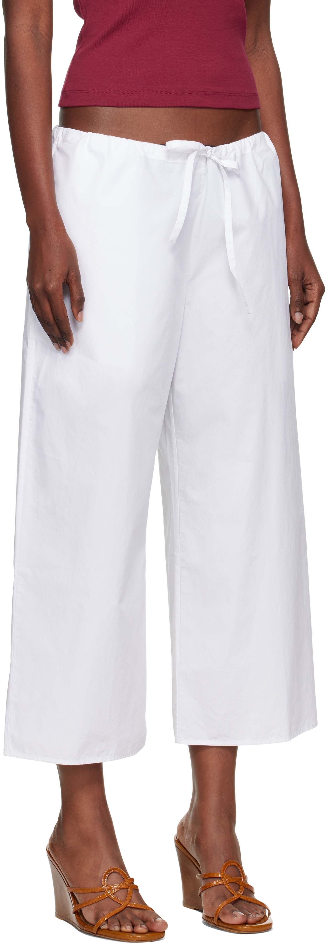 Flore Flore White Josephine Lounge Pants In White