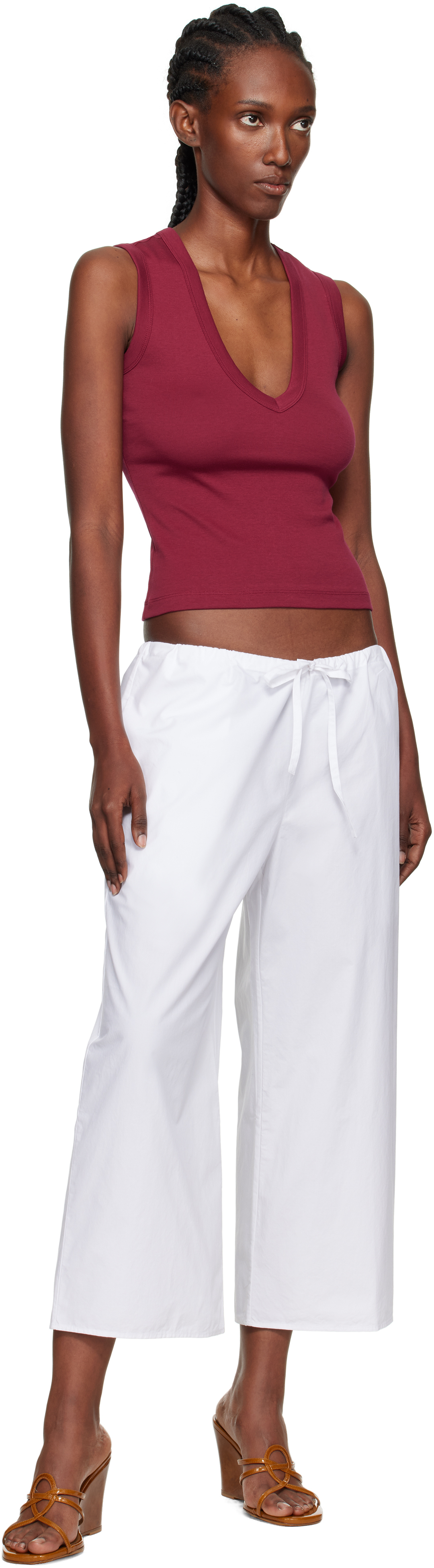 Flore Flore White Josephine Lounge Pants In White