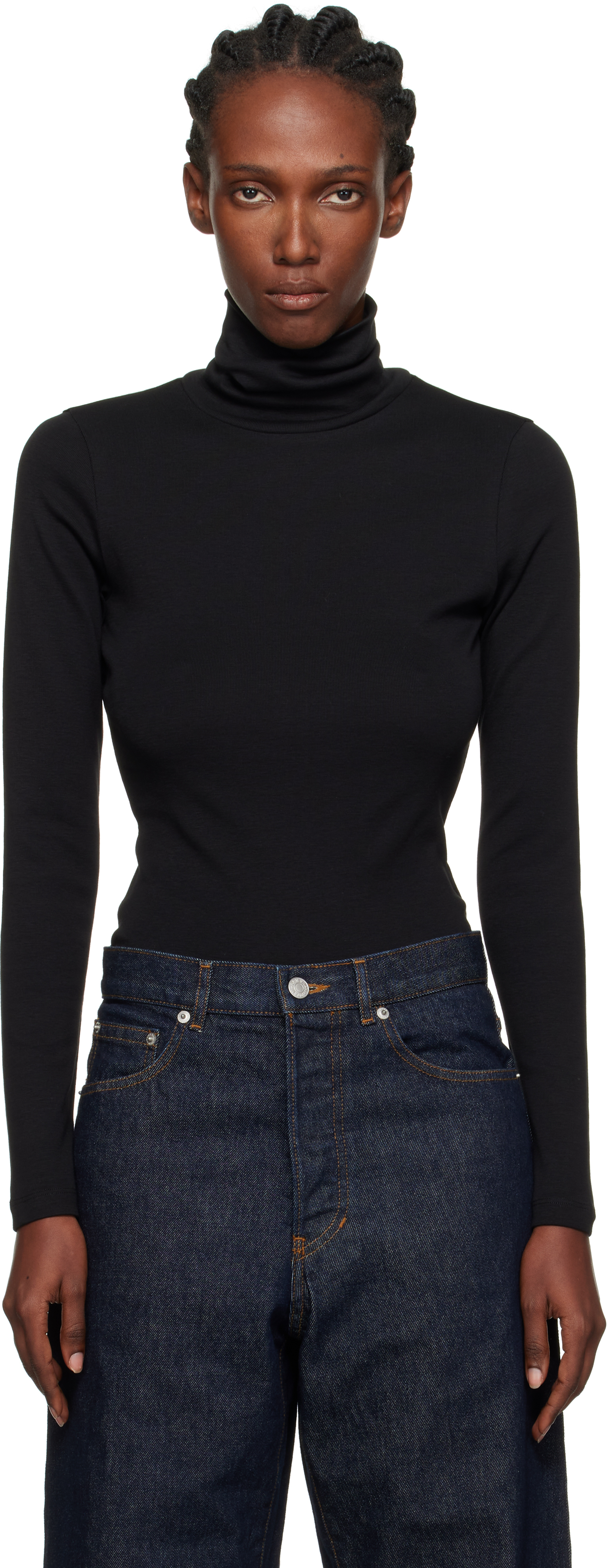 Flore Flore Black Dinah Turtleneck In Black