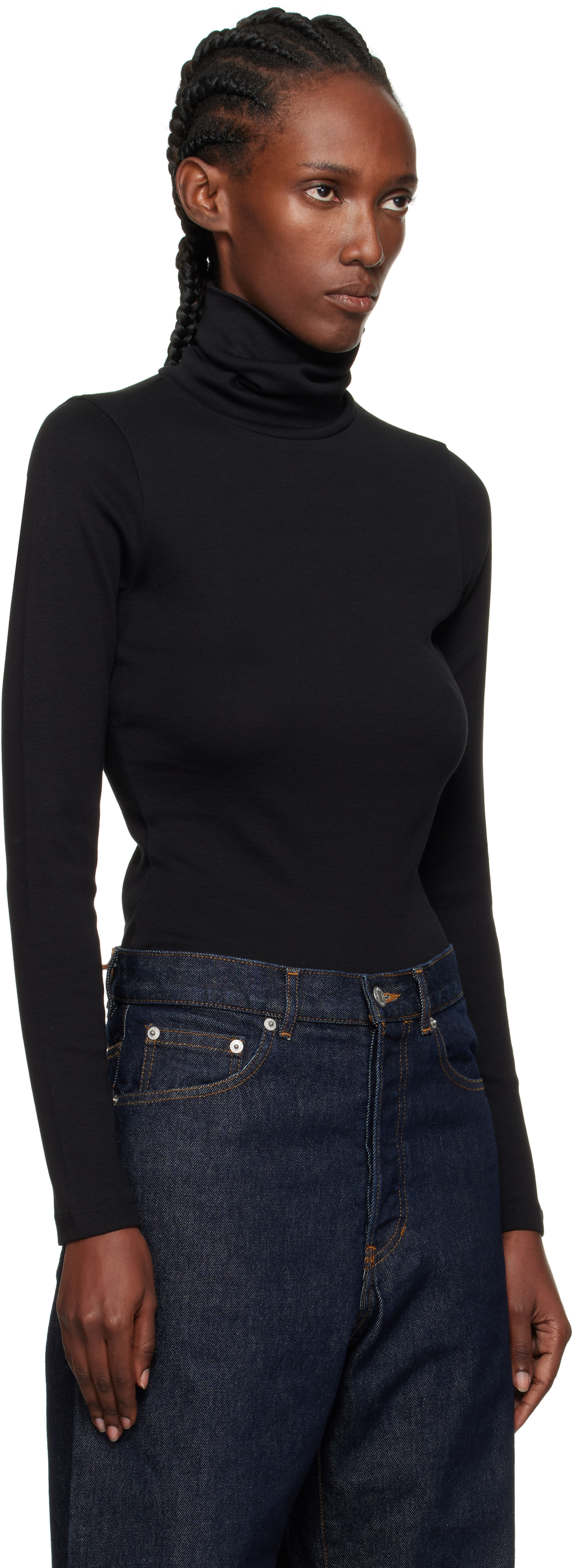 Flore Flore Black Dinah Turtleneck In Black