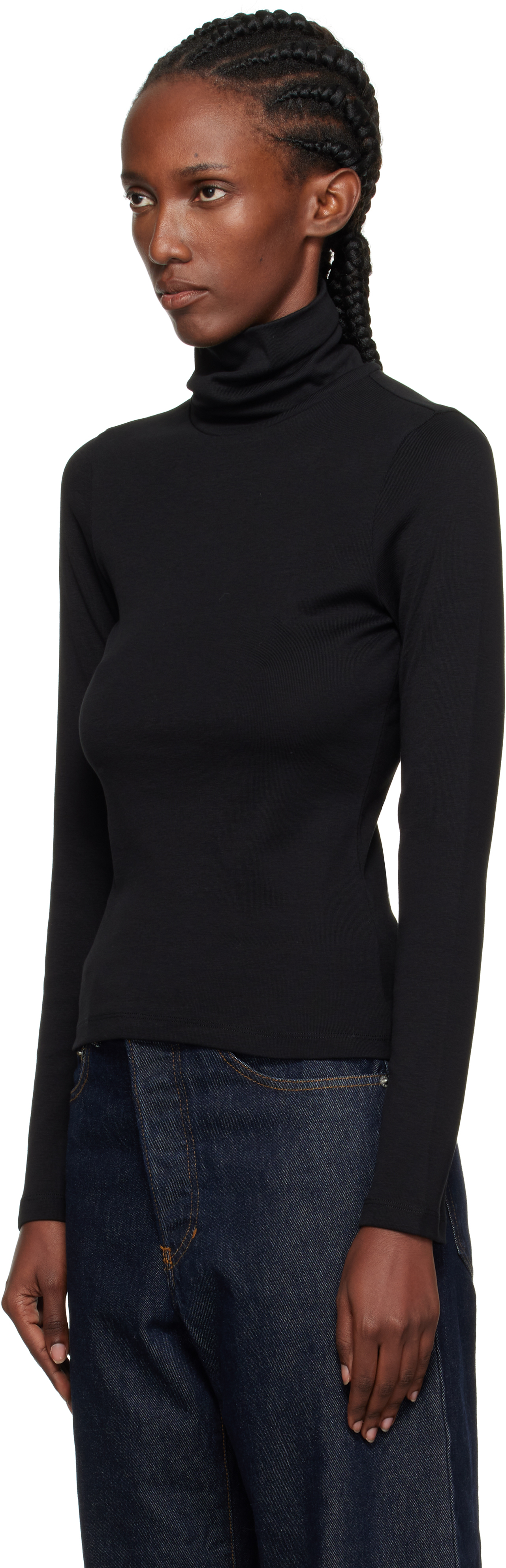 Flore Flore Black Dinah Turtleneck In Black