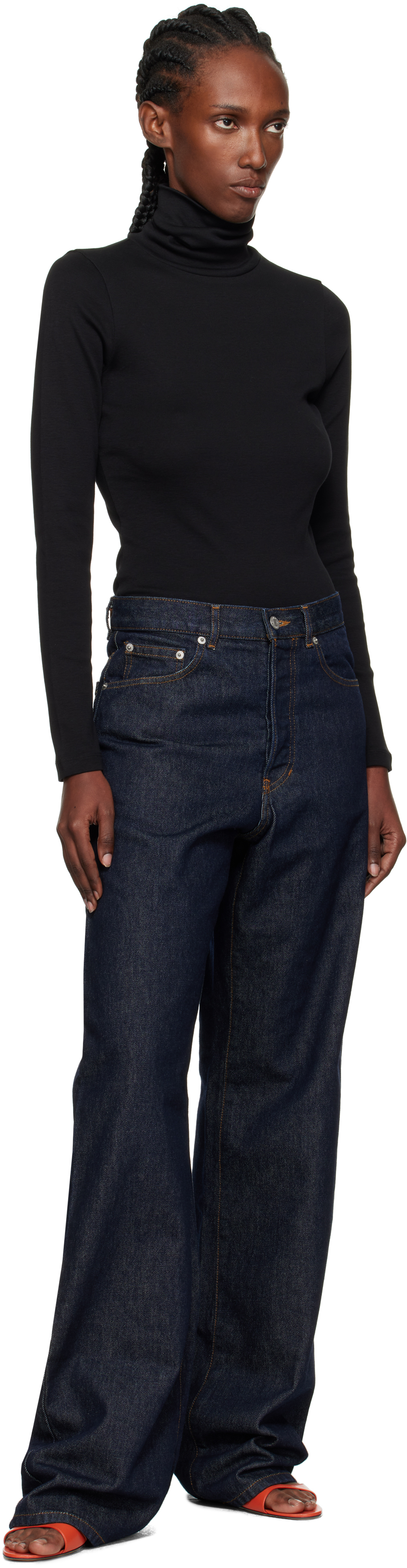 Flore Flore Black Dinah Turtleneck In Black