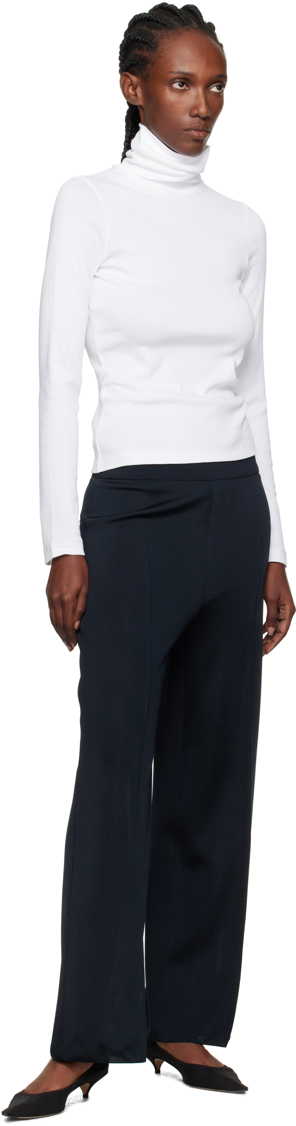 Flore Flore White Dinah Turtleneck In White