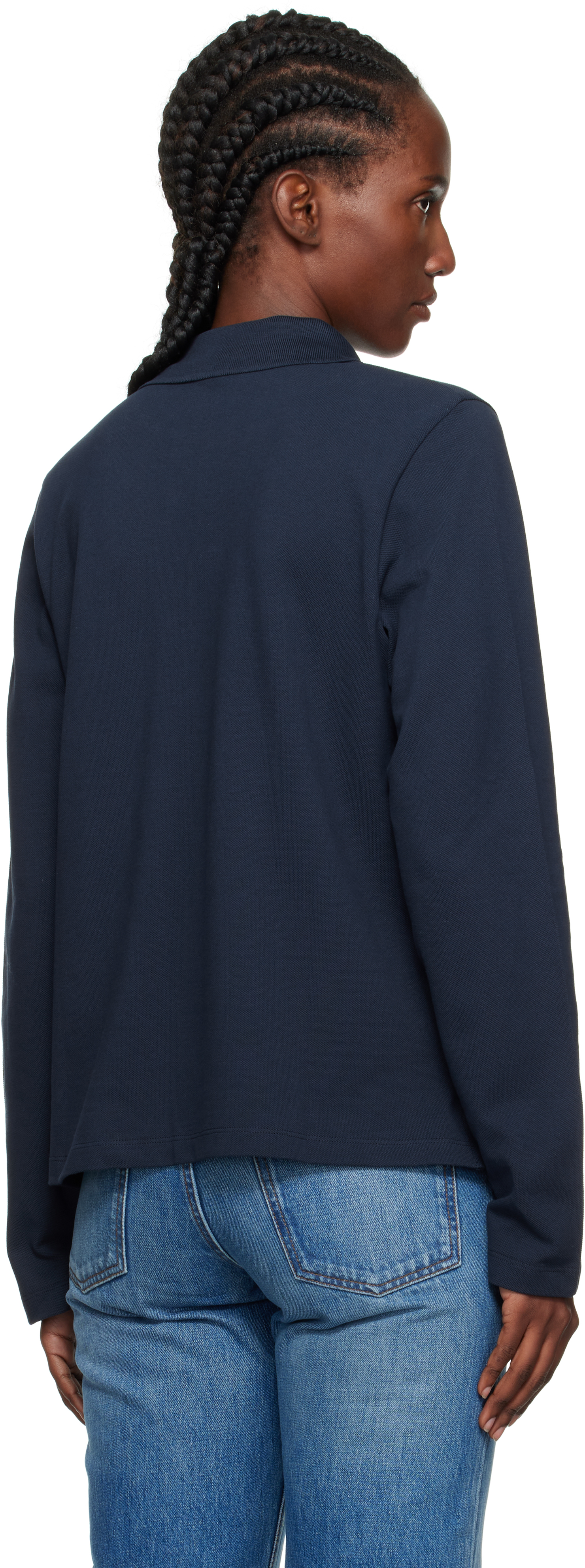 Flore Flore Diana Cotton Polo Shirt In Blue