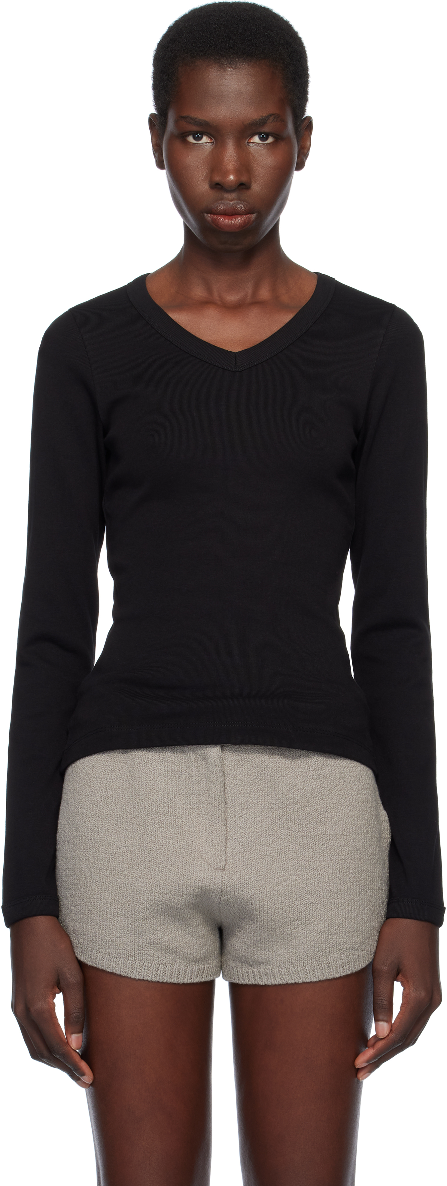 JILL♪ FLORE FLORE: Black Jill Longsleeve T-shirt | SSENSE Canada