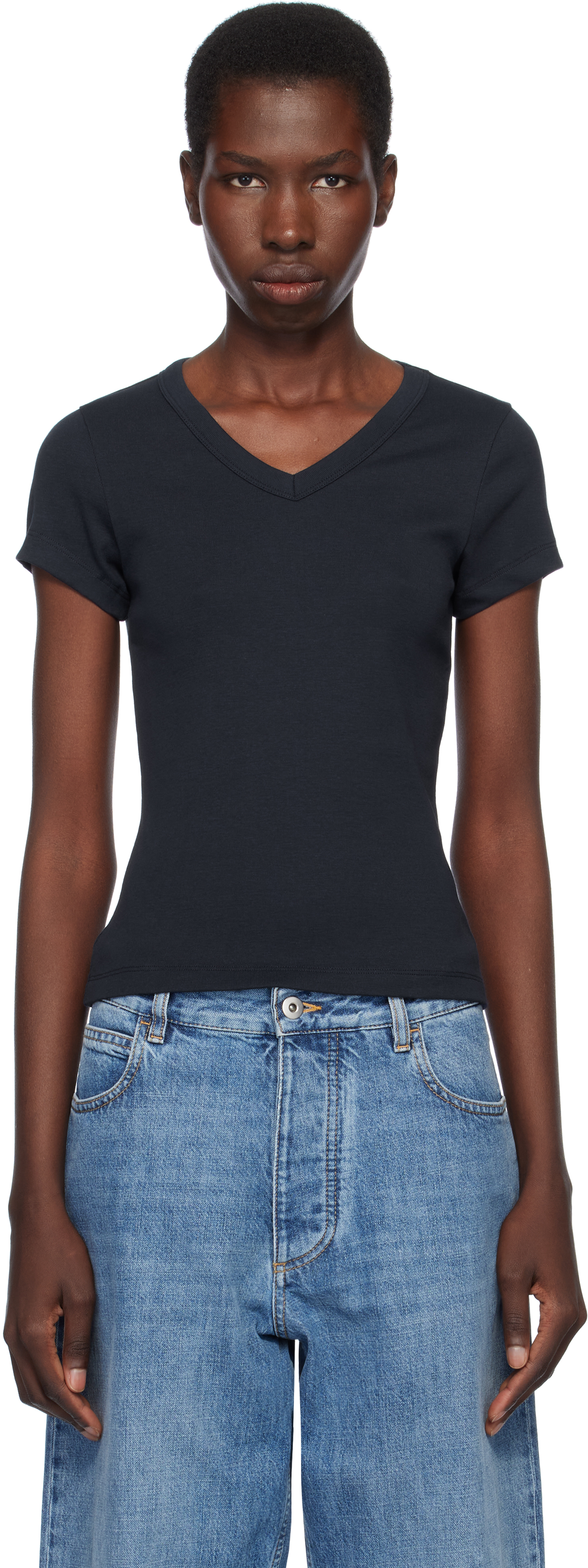 FLORE FLORE: Navy Jill Baby T-shirt | SSENSE Canada