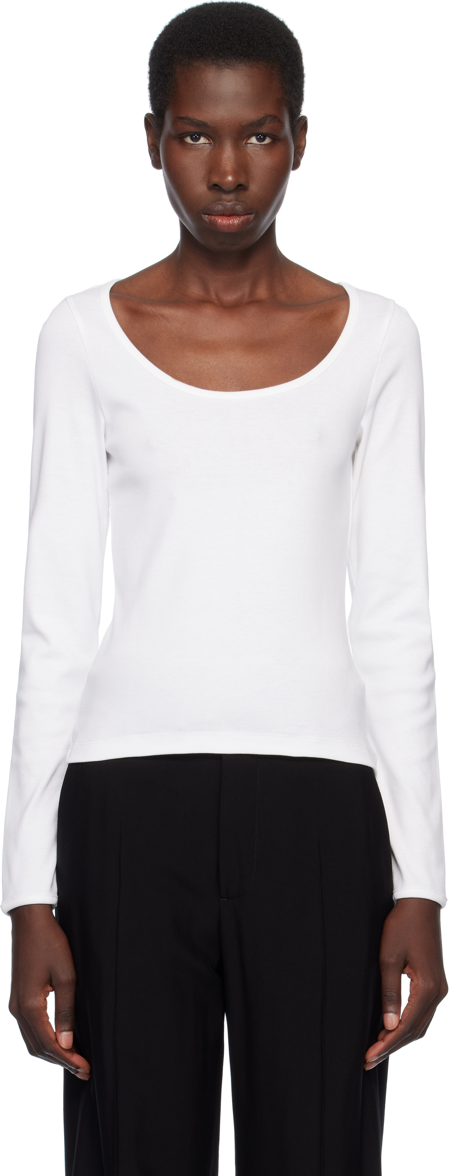 Flore Flore White Fem Longsleeve T-shirt