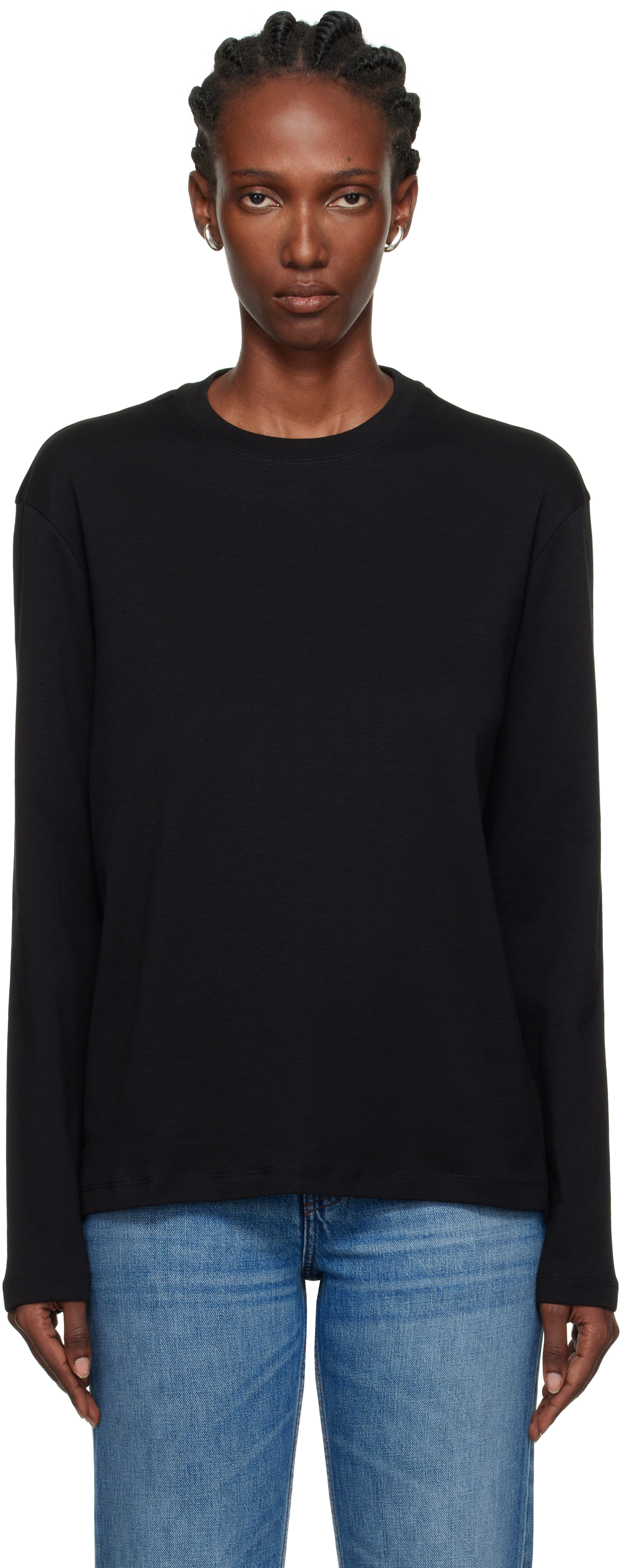Flore Flore Black Maggie Longsleeve T-shirt In Black