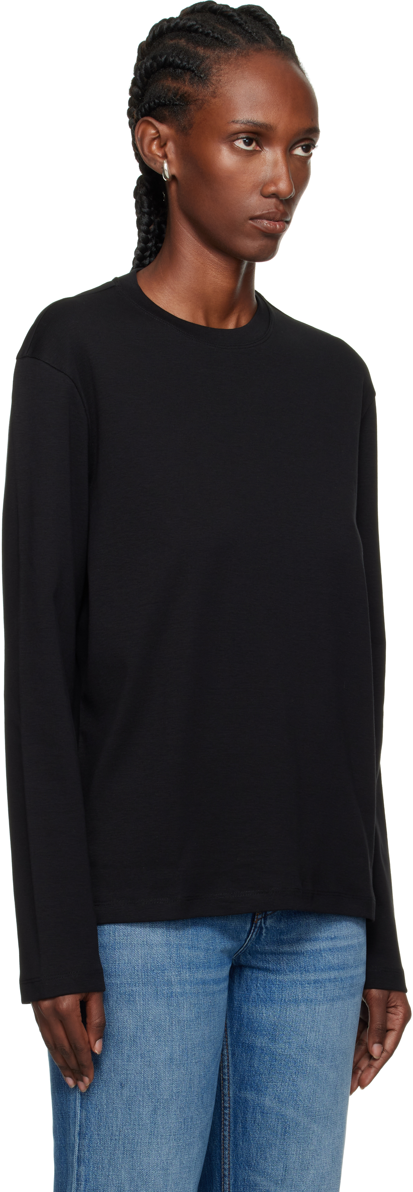 Flore Flore Black Maggie Longsleeve T-shirt In Black