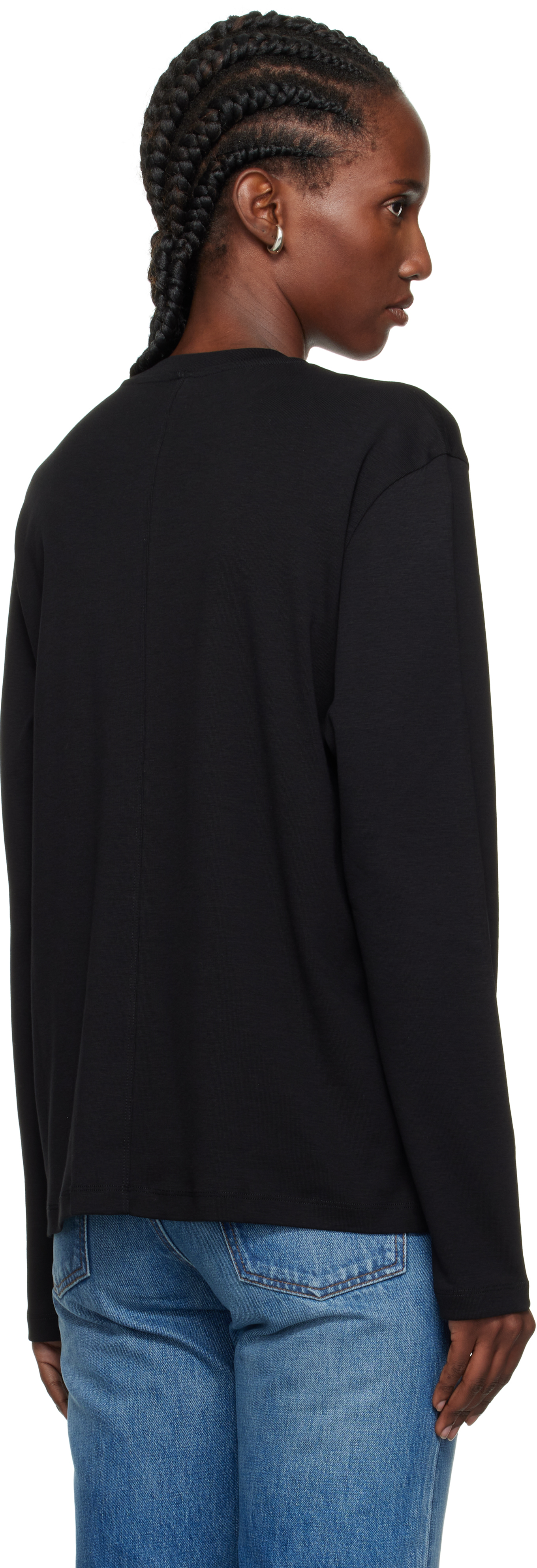 Flore Flore Black Maggie Longsleeve T-shirt In Black