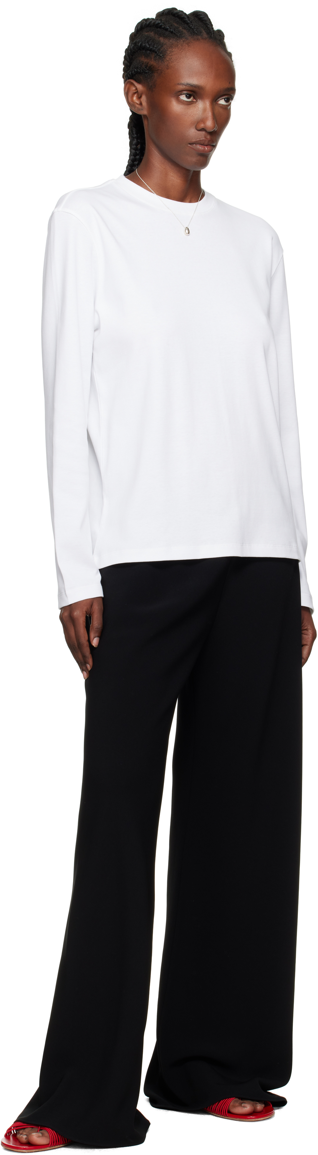 Flore Flore Ssense Exclusive White Max Long Sleeve T-shirt In White