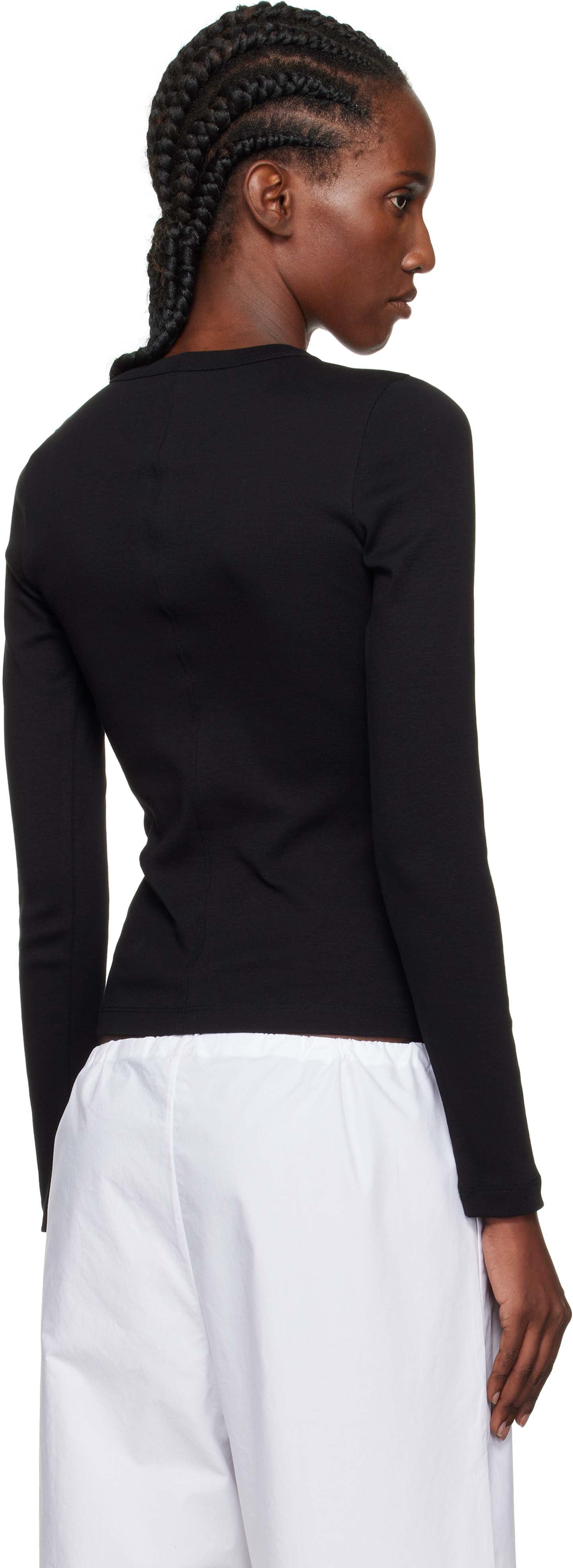 Flore Flore Black Jess Longsleeve T-shirt In Black