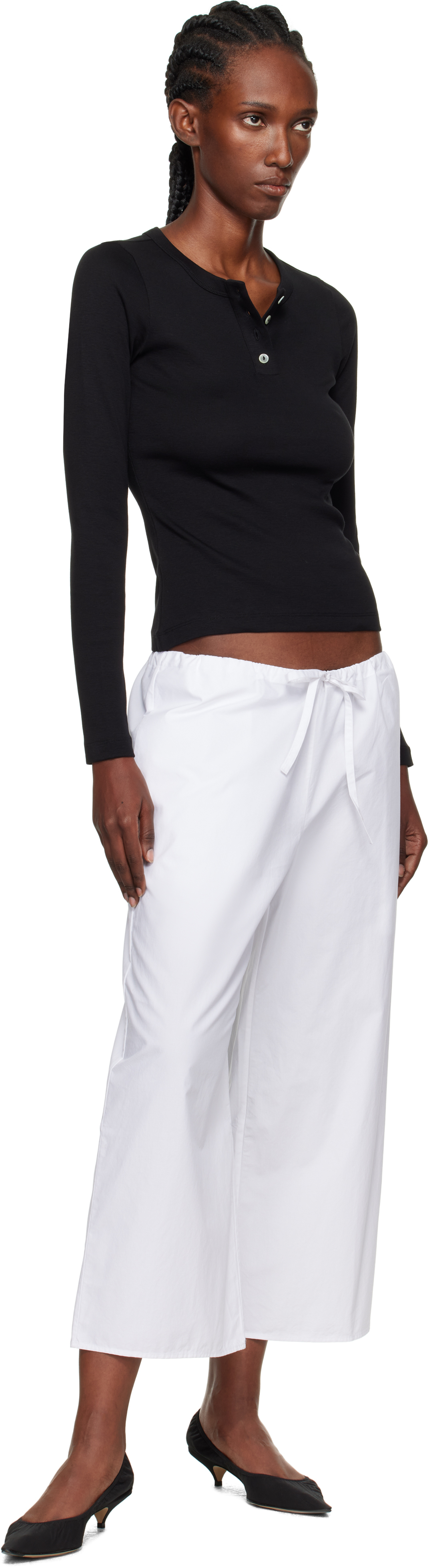 Flore Flore Black Jess Longsleeve T-shirt In Black