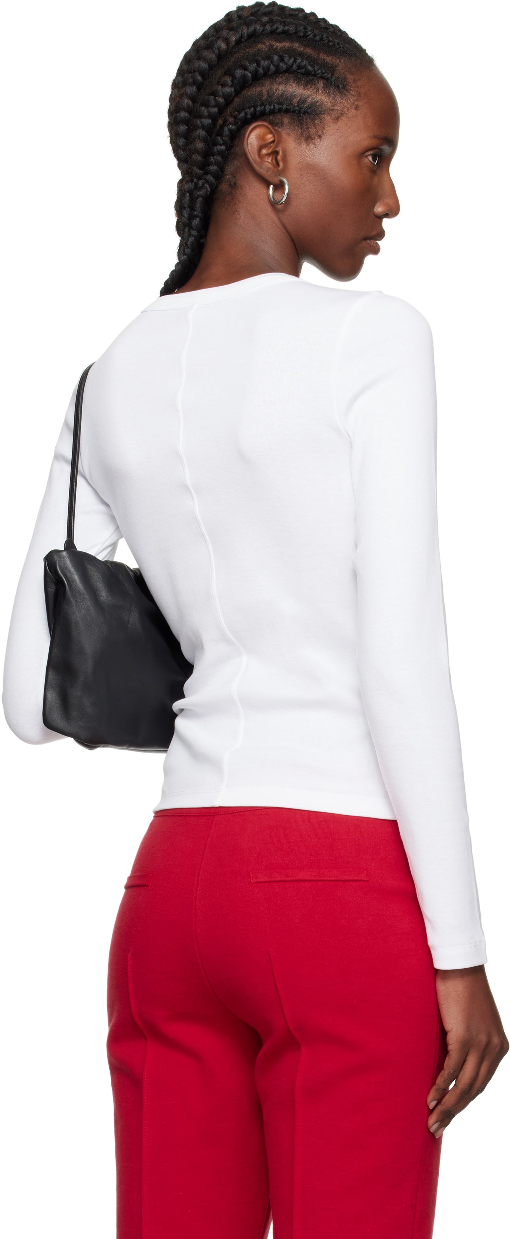 Flore Flore White Jess Longsleeve T-shirt In White