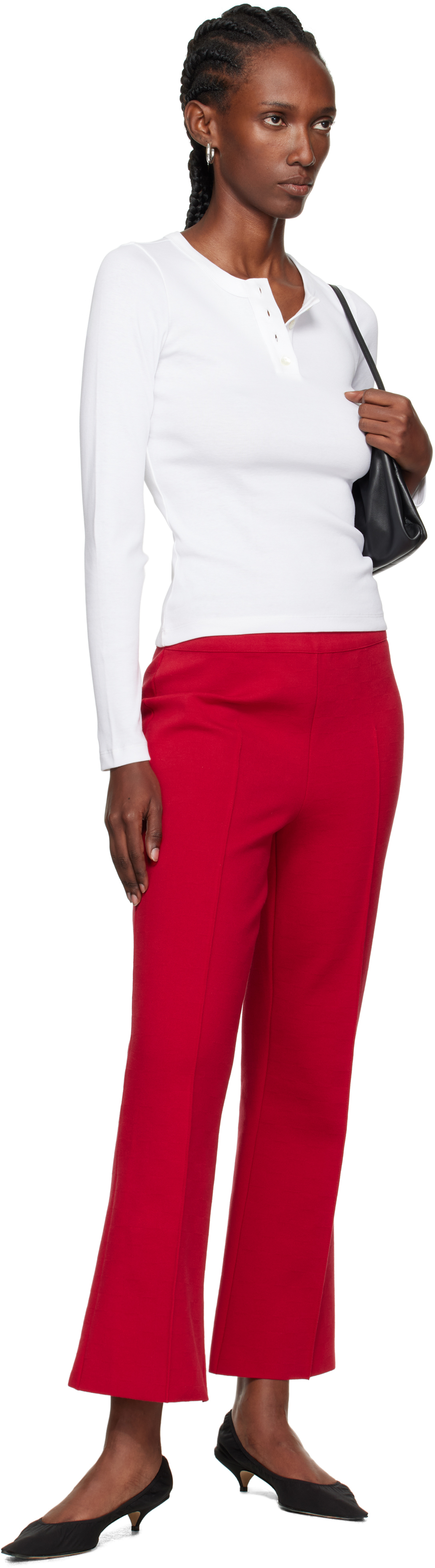 Flore Flore White Jess Longsleeve T-shirt In White