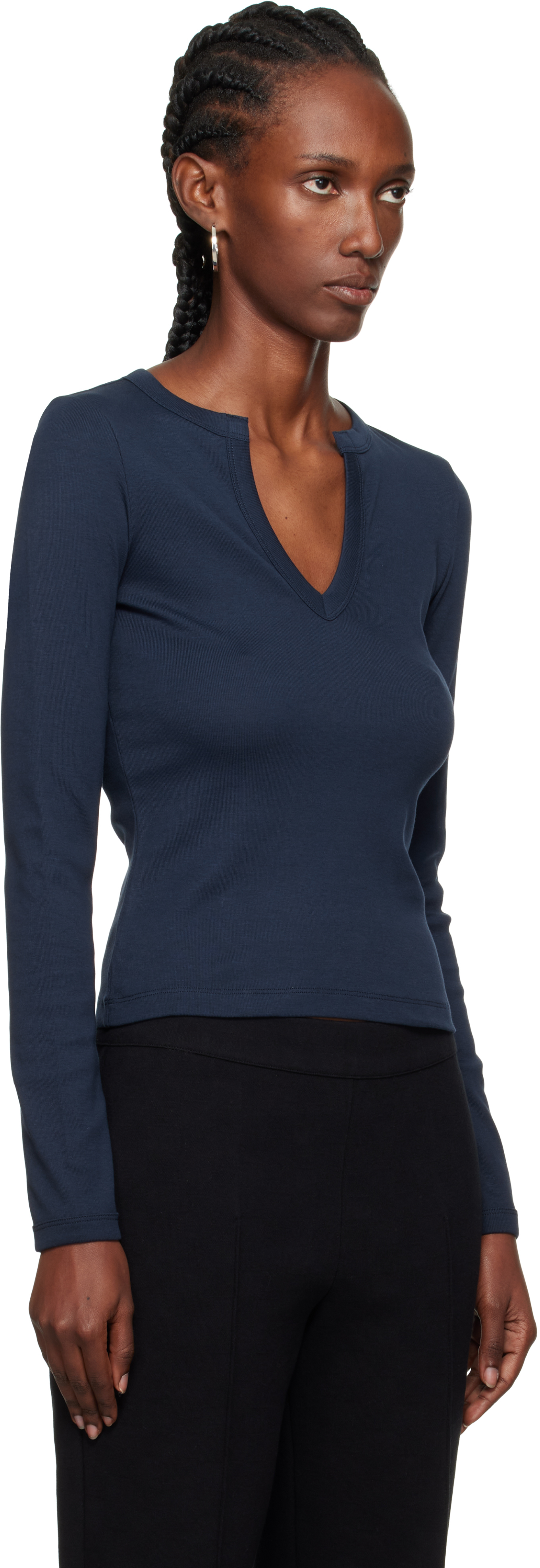 Flore Flore Navy Iman Longsleeve T-shirt In Blue