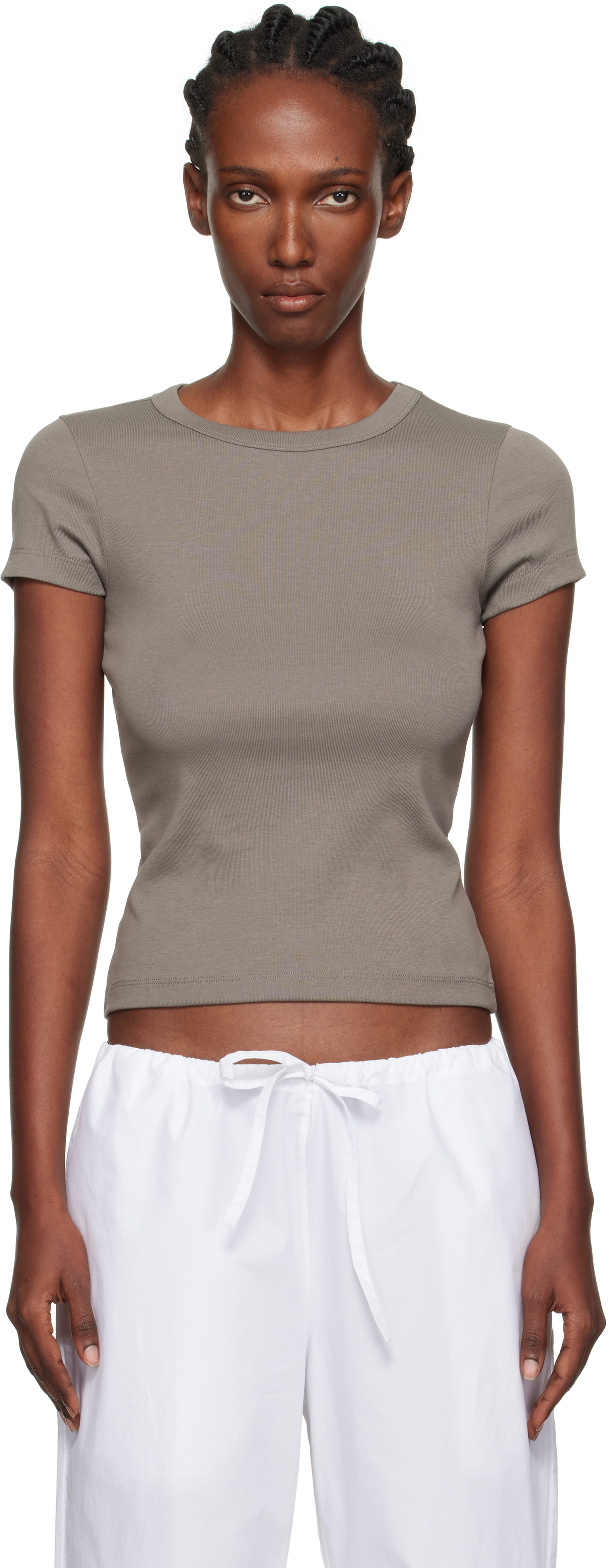 Flore Flore Taupe Car Baby T-shirt In Brown