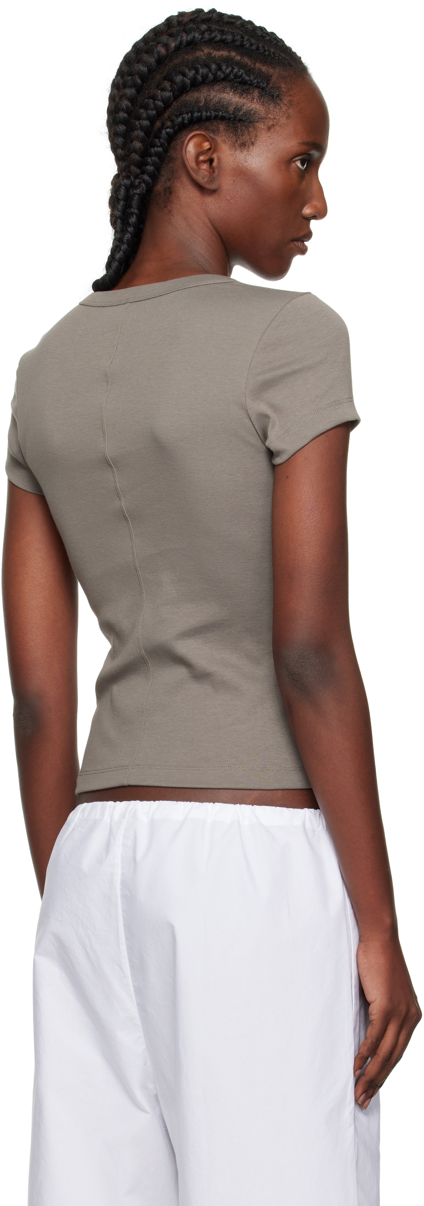Flore Flore Taupe Car Baby T-shirt In Brown