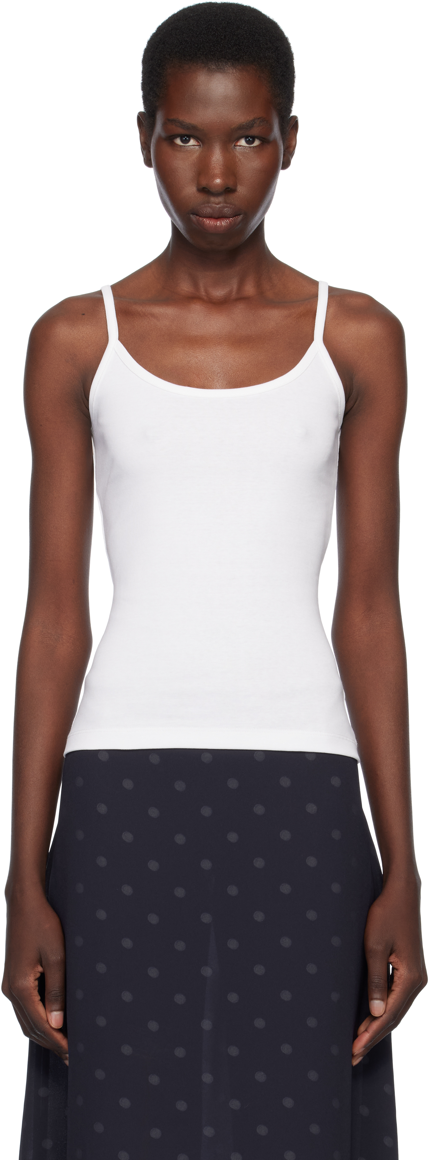 FLORE FLORE: White Bibi Camisole | SSENSE