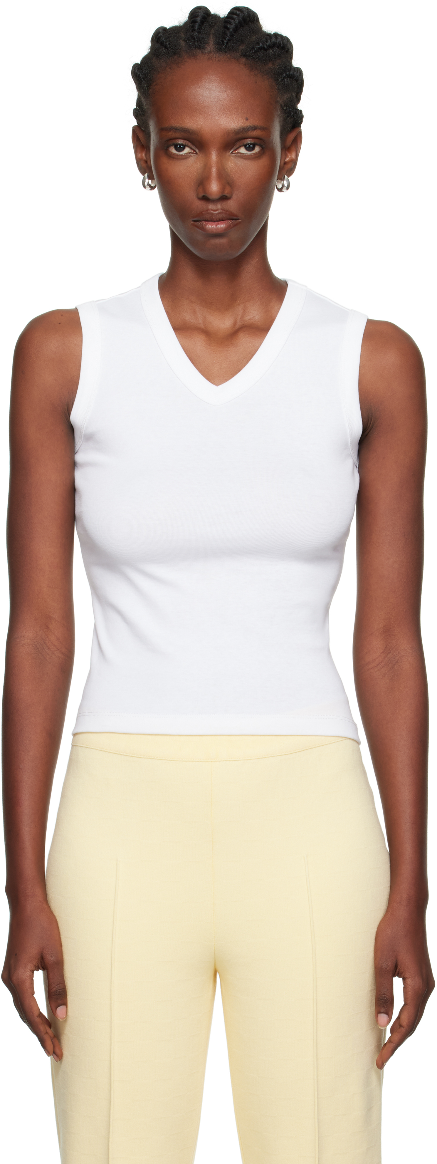 Flore Flore White Jill Tank Top In White