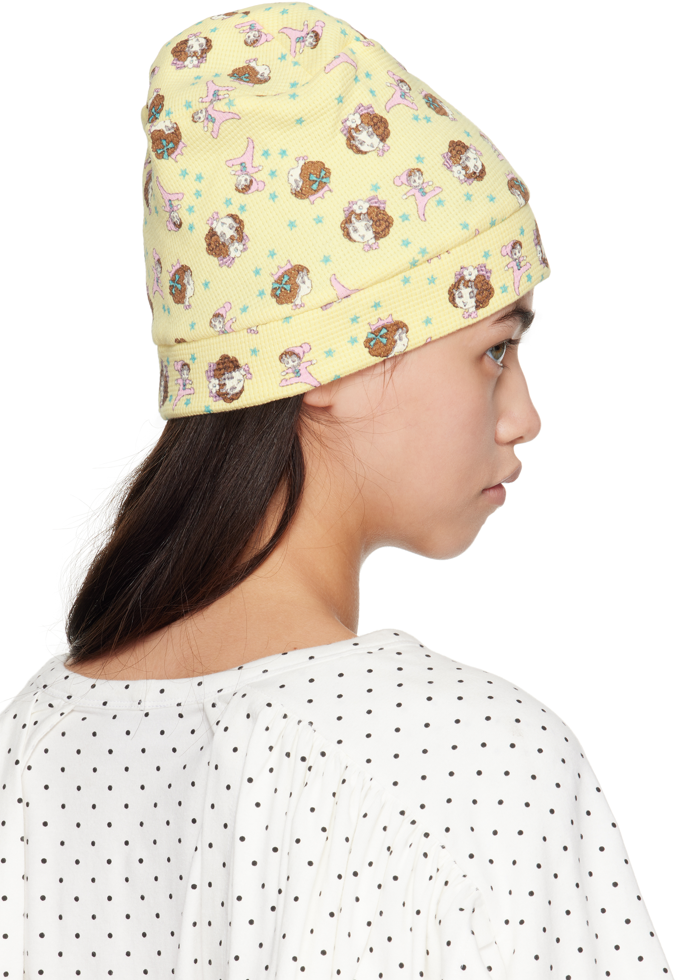 Ashley Williams Yellow Cotton Beanie