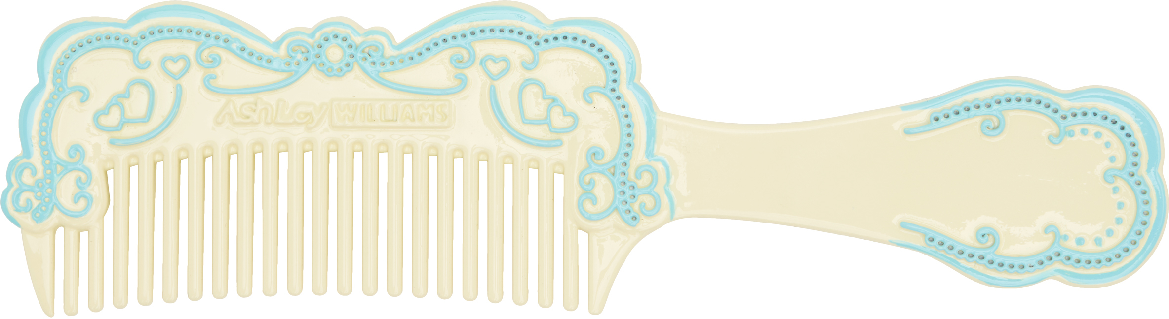 Ashley Williams Yellow & Blue Cake Comb Hair Clip In White