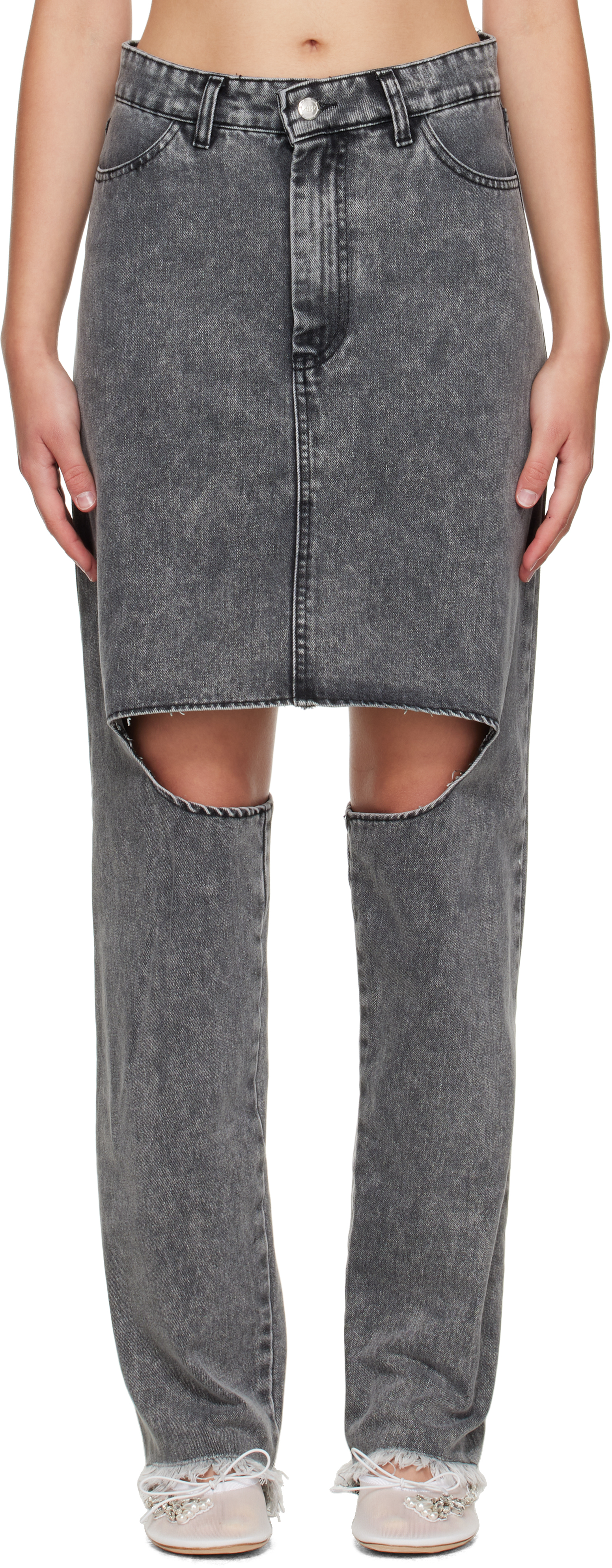 Ashley Williams Gray Marley Jeans In Black