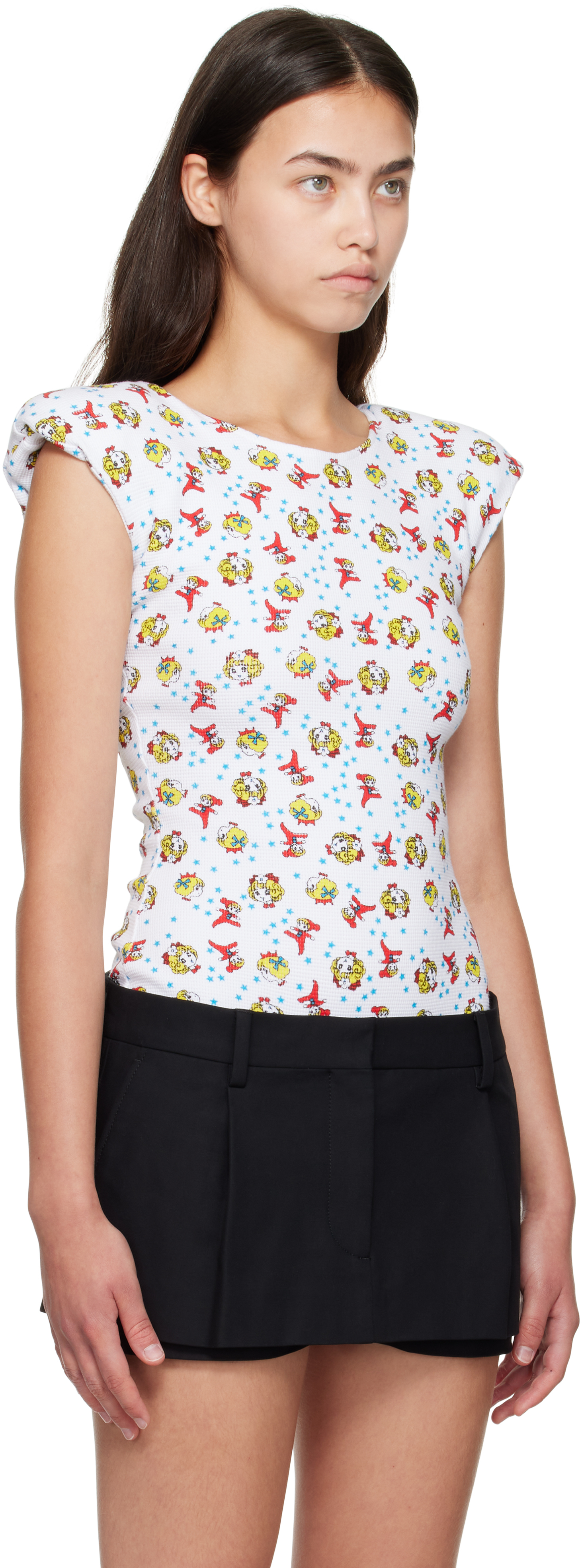 Ashley Williams White Print Baby Bodysuit In Multi