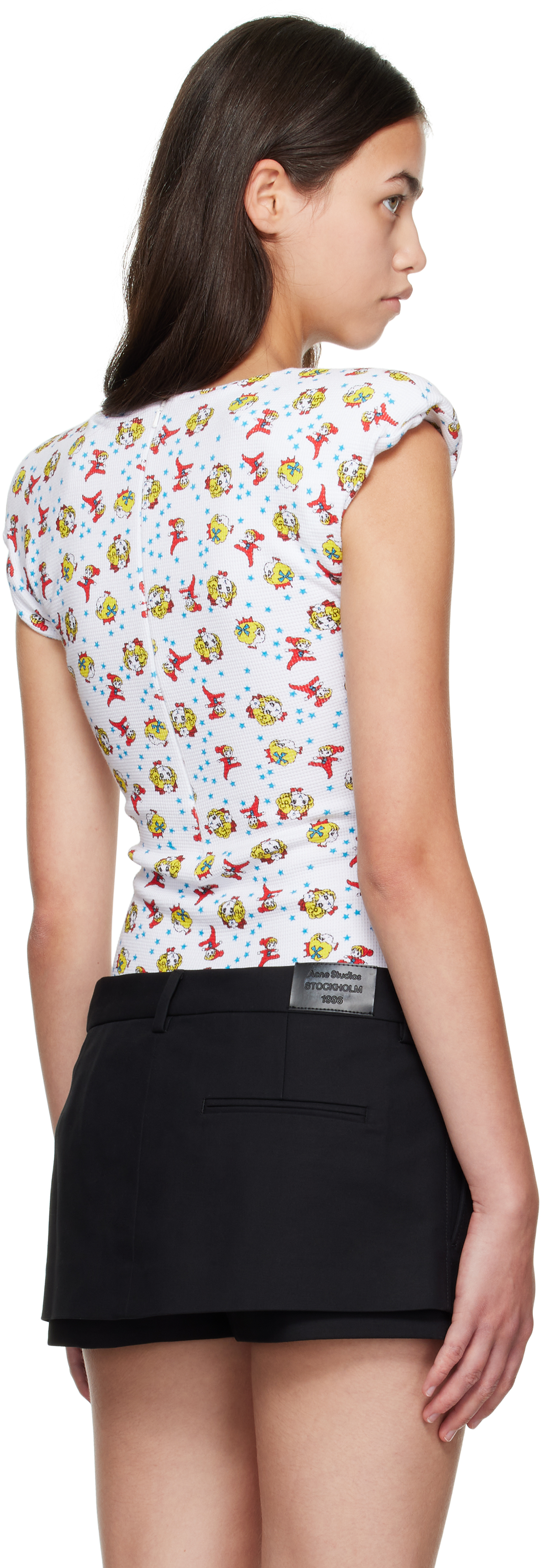 Ashley Williams White Print Baby Bodysuit In Multi