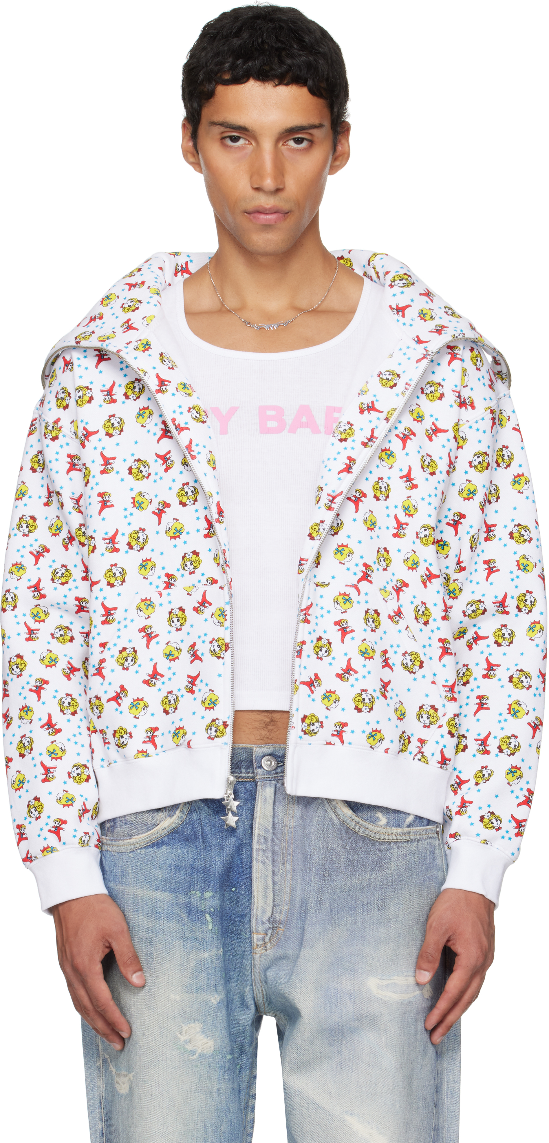 Ashley Williams: White Shrunk Baby Hoodie | SSENSE
