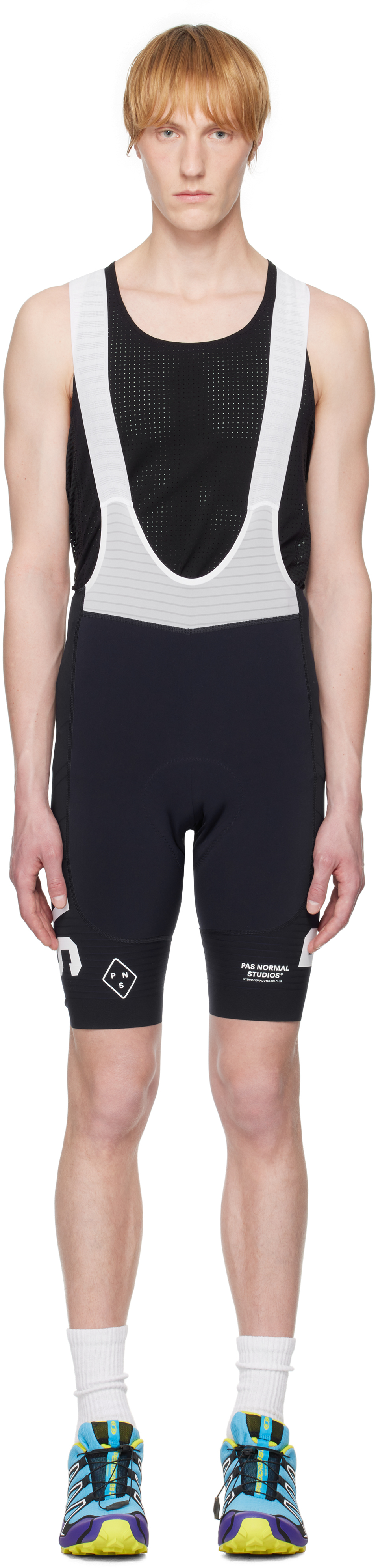 Pas Normal Studiosのネイビー＆ホワイト 'PAS' Mechanism Pro ビブ