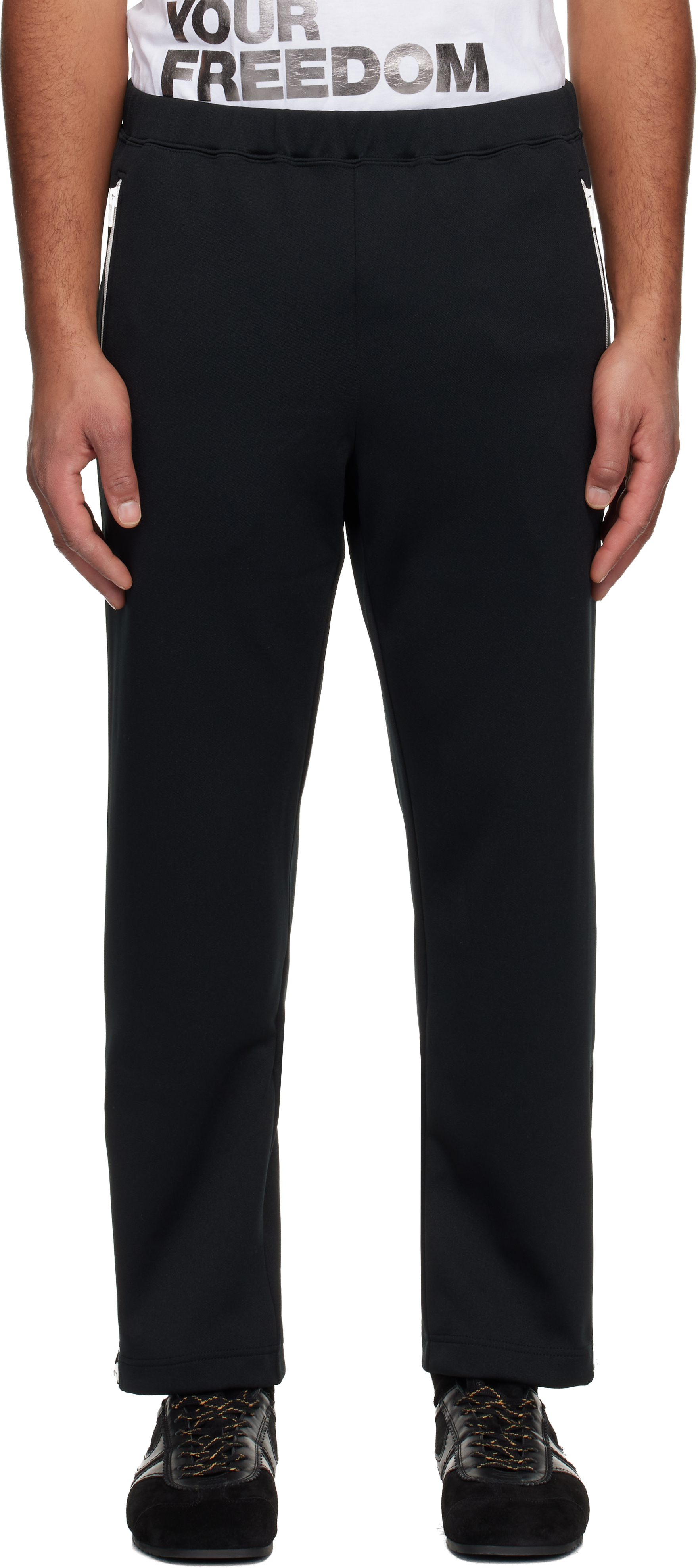 Black Comme Des Garçons Black Jersey Sweatpants In Black