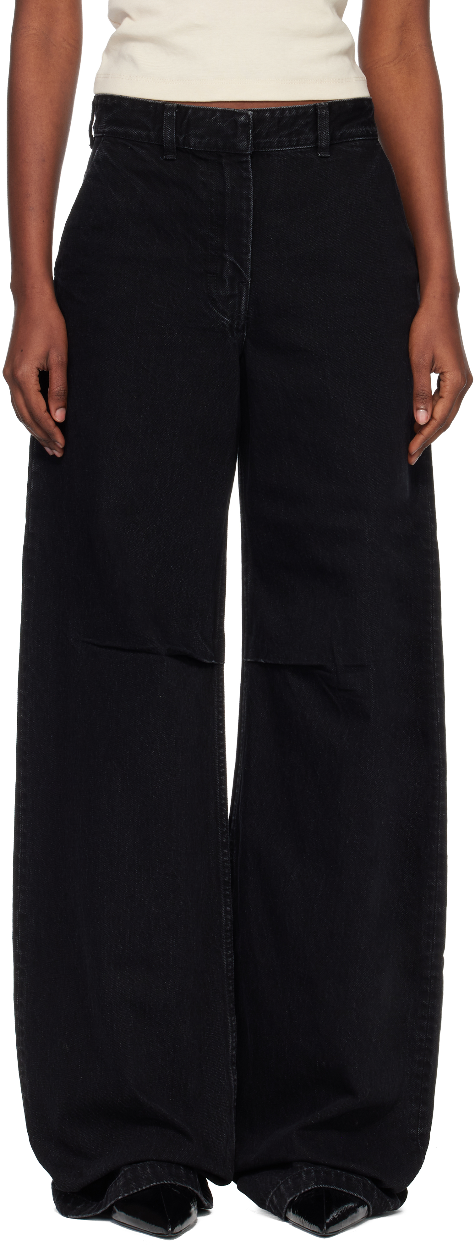 Entire Studios: Black Dem Jeans | SSENSE Canada