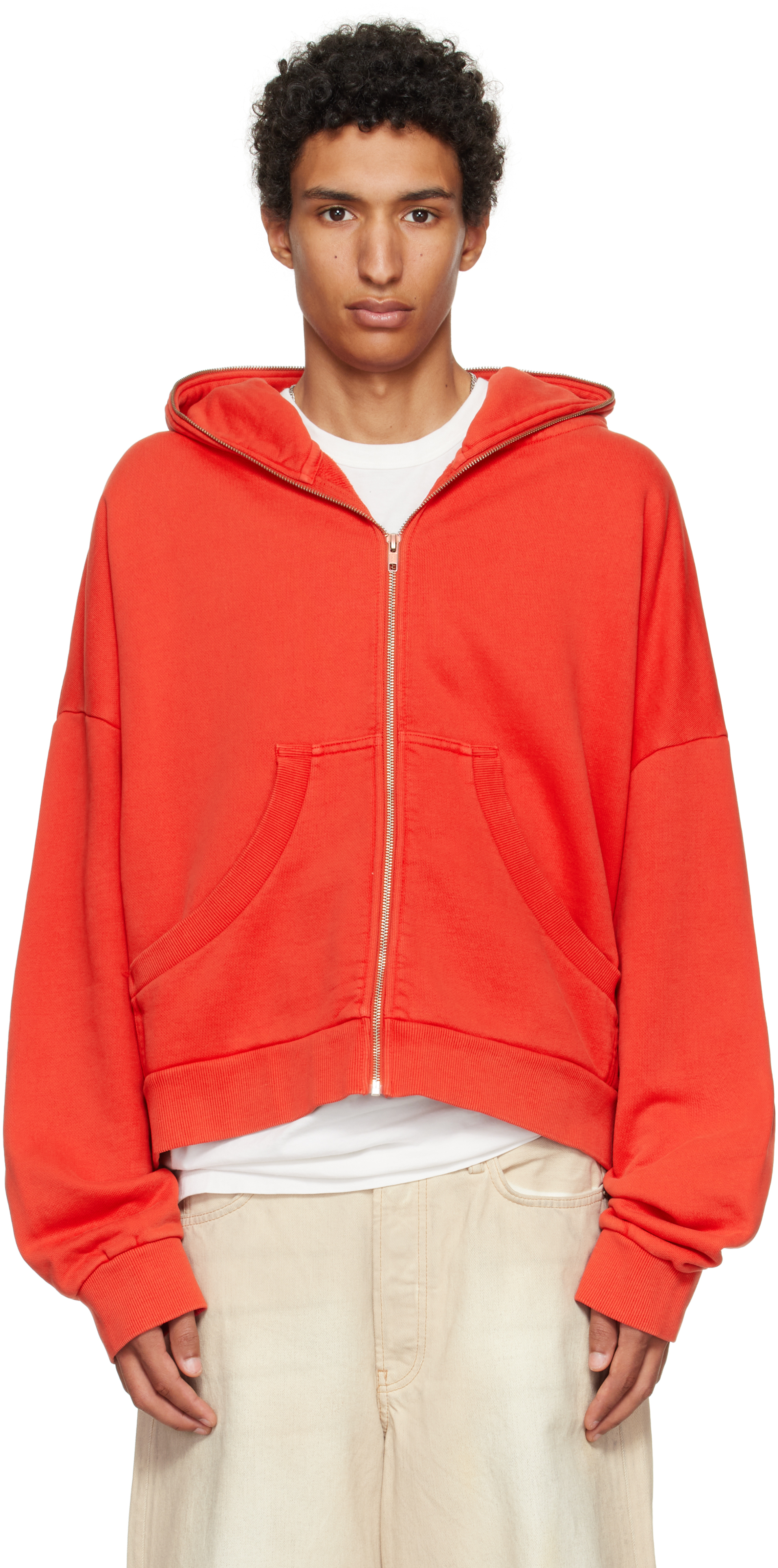 Red Eternal Zip Hoodie by Entire Studios on Sale