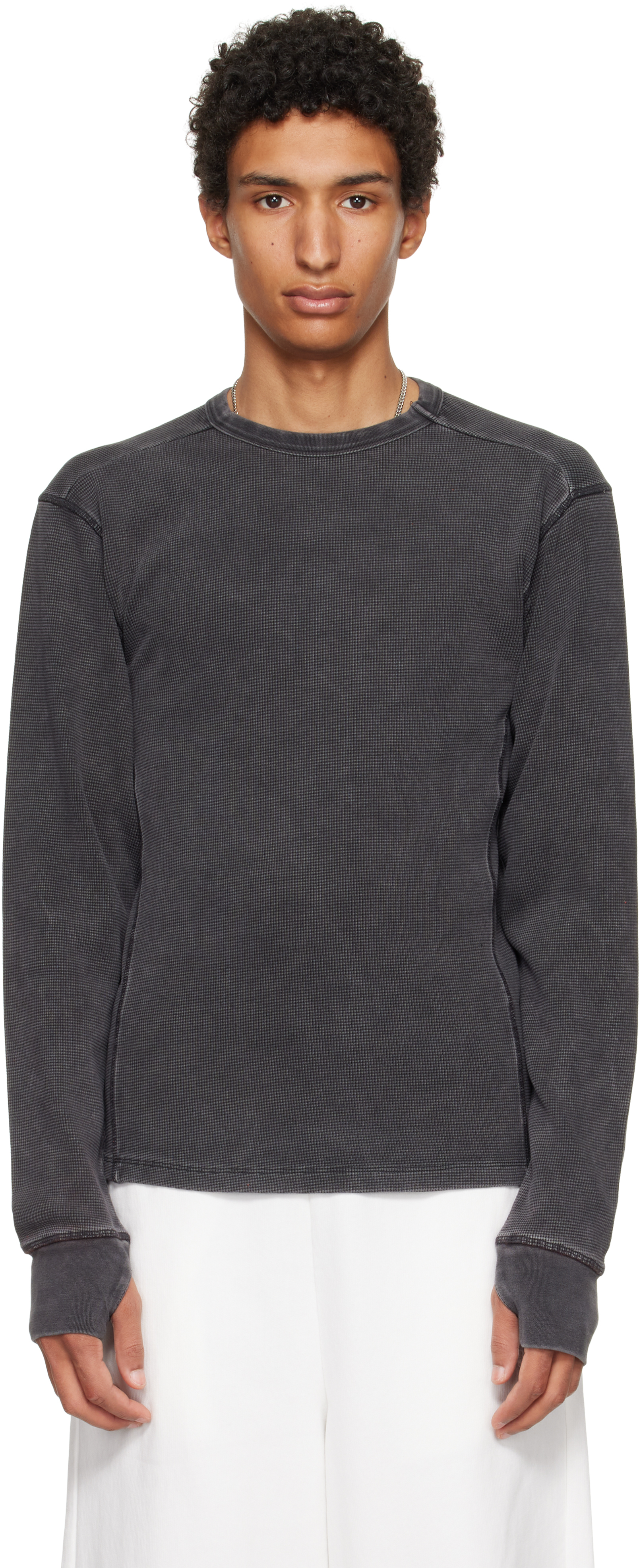 Entire Studiosのブラック サーマル 長袖Tシャツがセール中