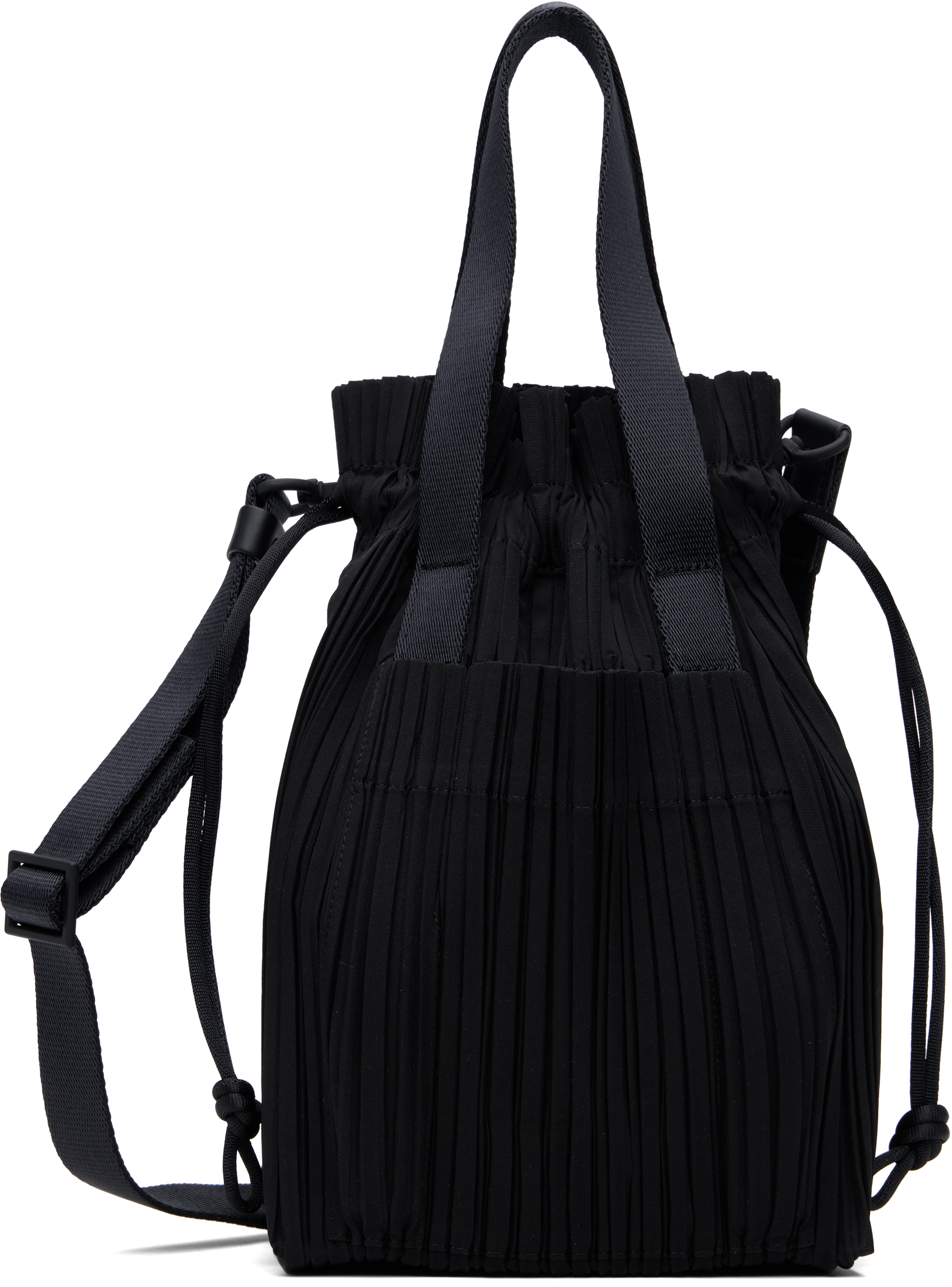 Black Pleats Tote