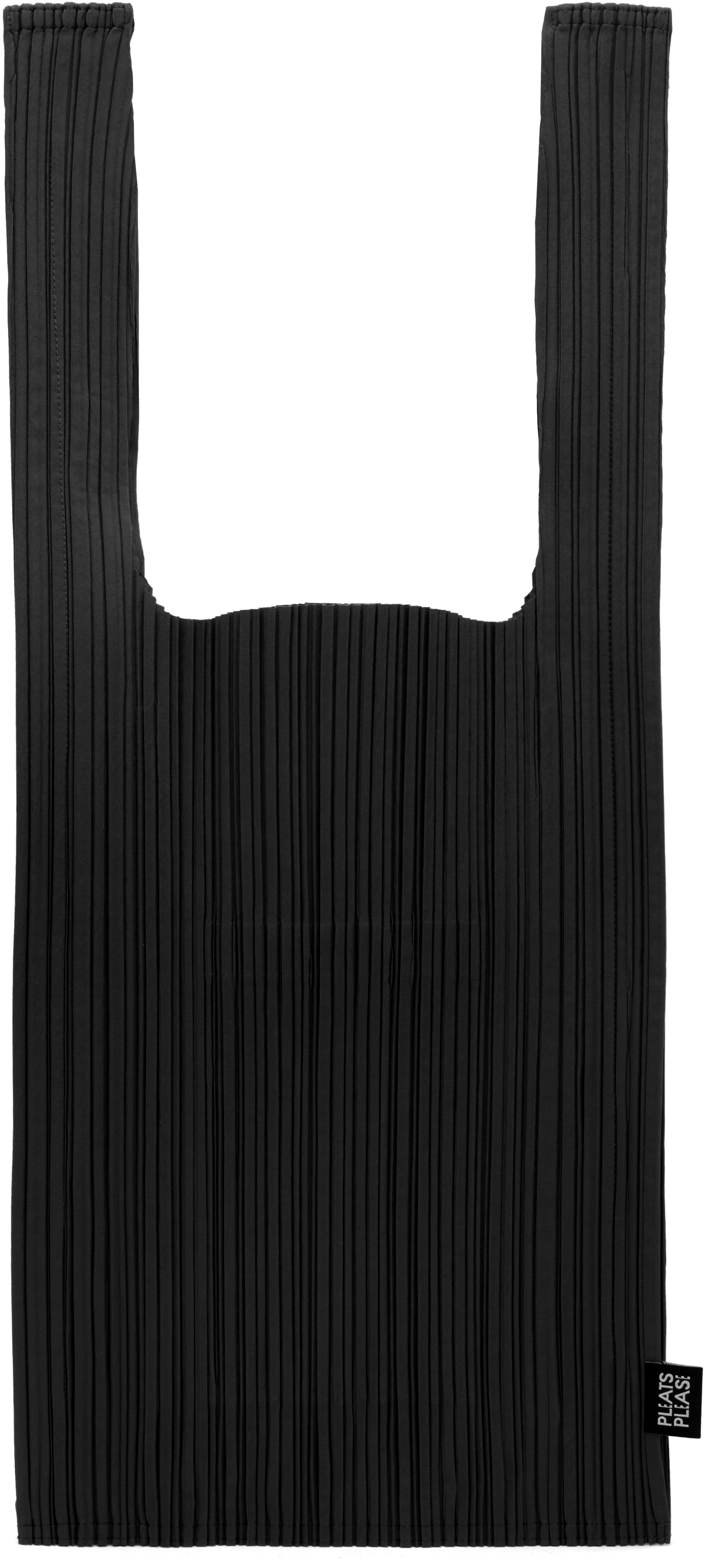 Issey Miyake Black June Pleats Shopping Tote In Black