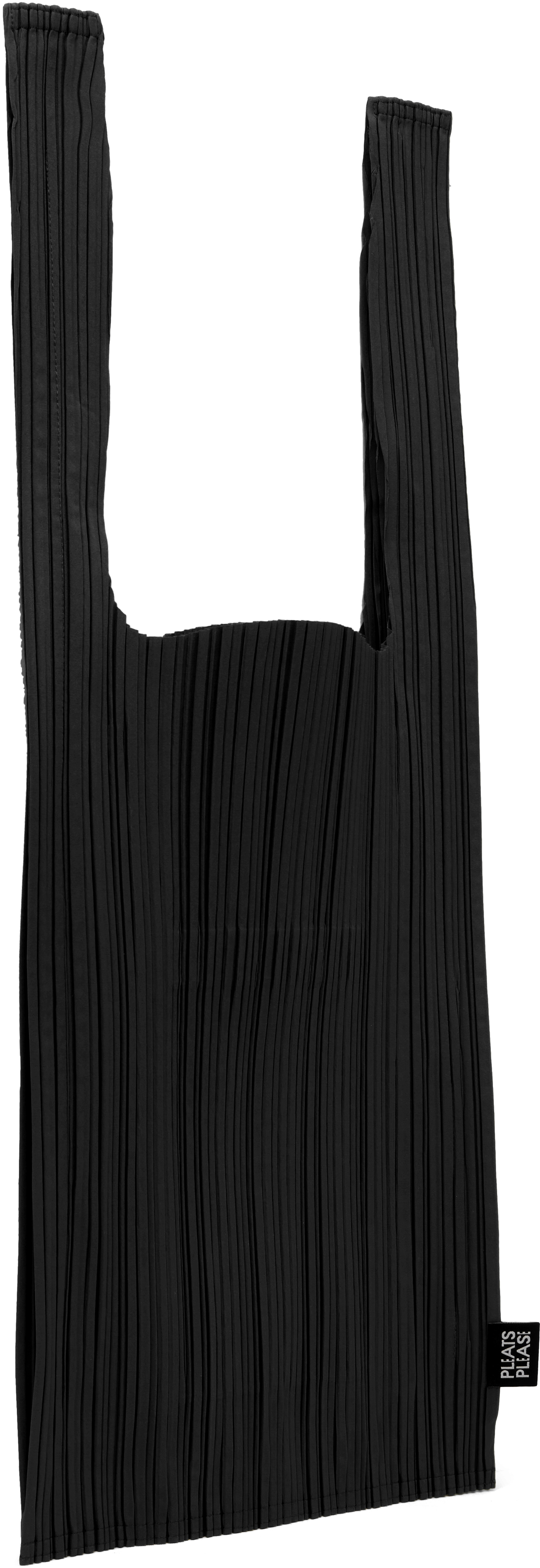 Issey Miyake Black June Pleats Shopping Tote In Black