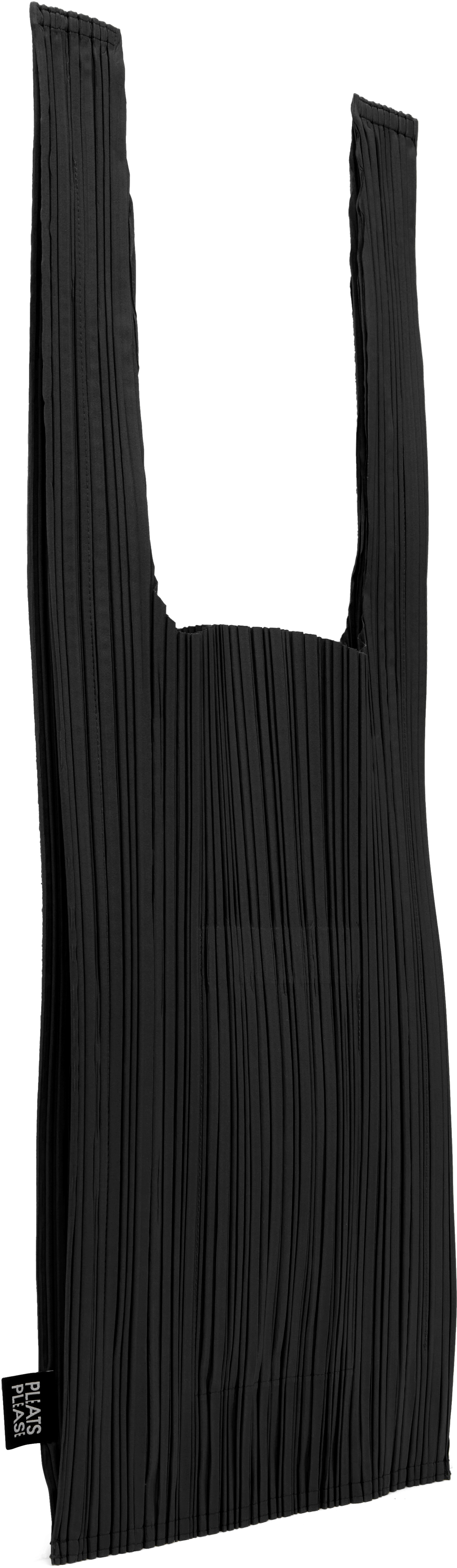 Issey Miyake Black June Pleats Shopping Tote In Black