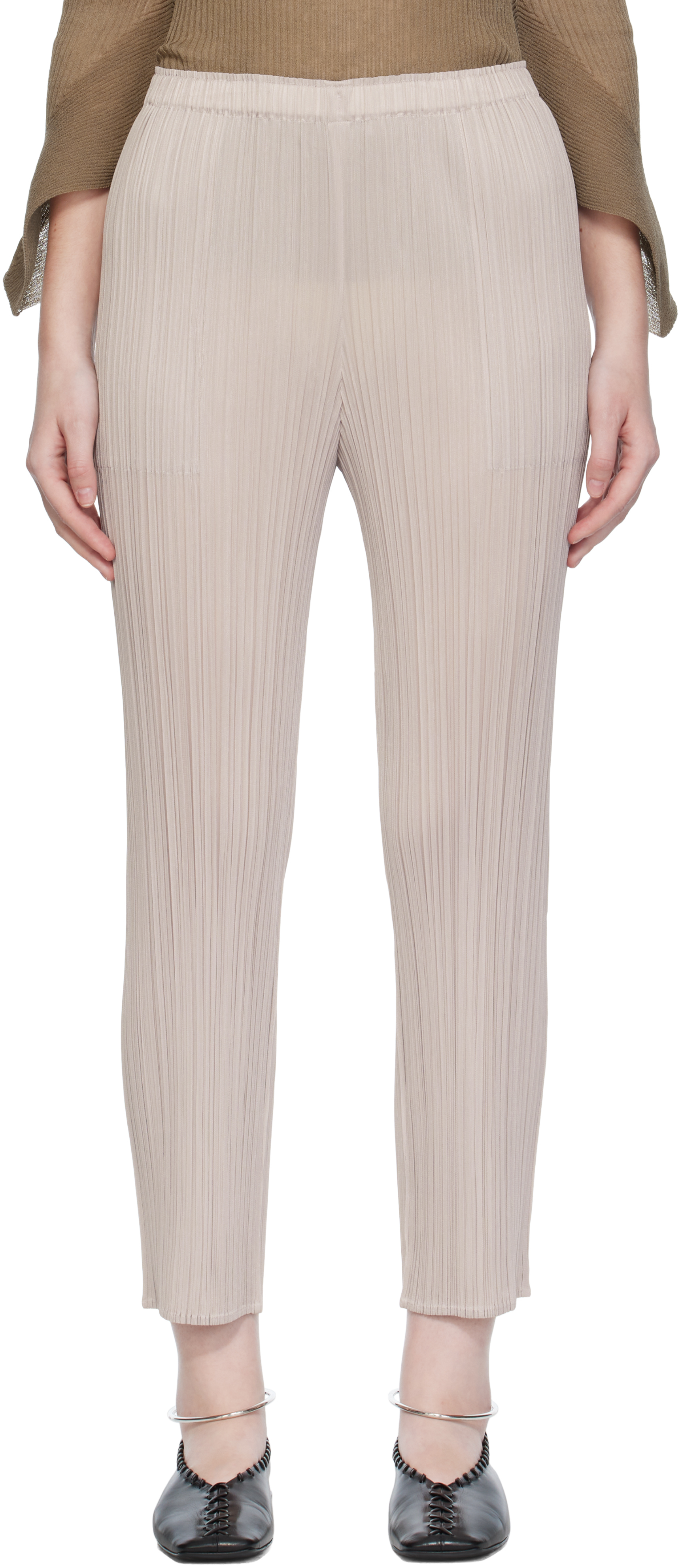 PLEATS PLEASE ISSEY MIYAKE ロングパンツ グレー 4 PLEATS PLEASE ISSEY MIYAKE: Gray New Colorful Basics 4