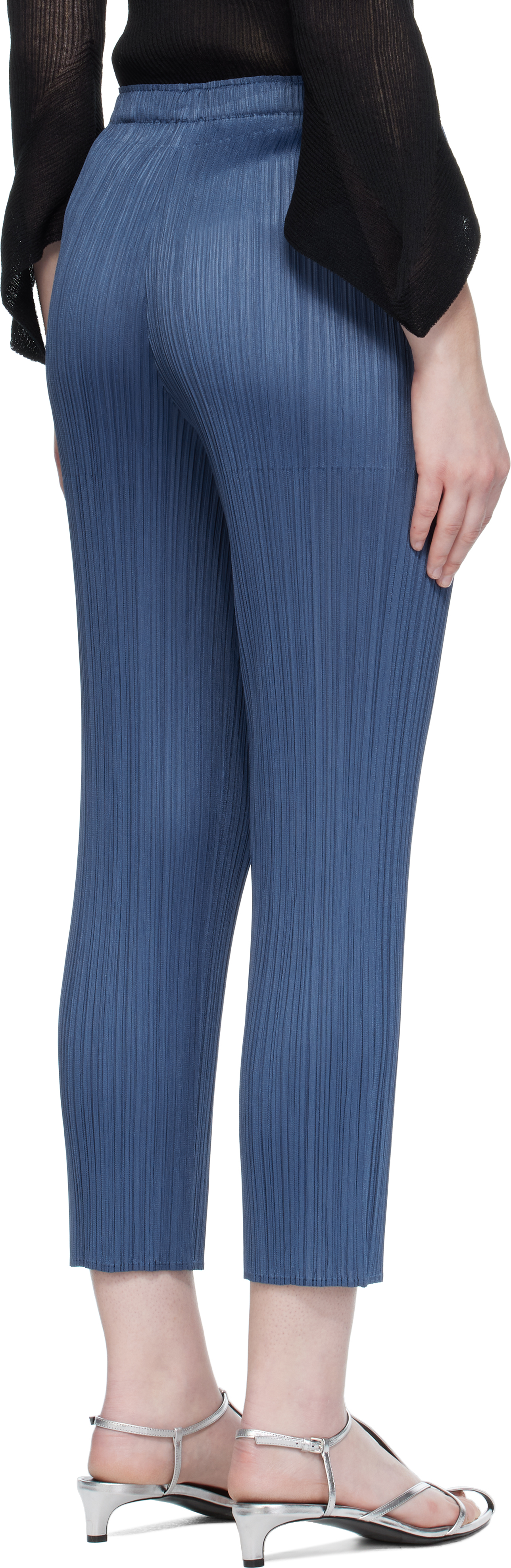 Issey Miyake Navy Lamp Shade Trousers In Blue