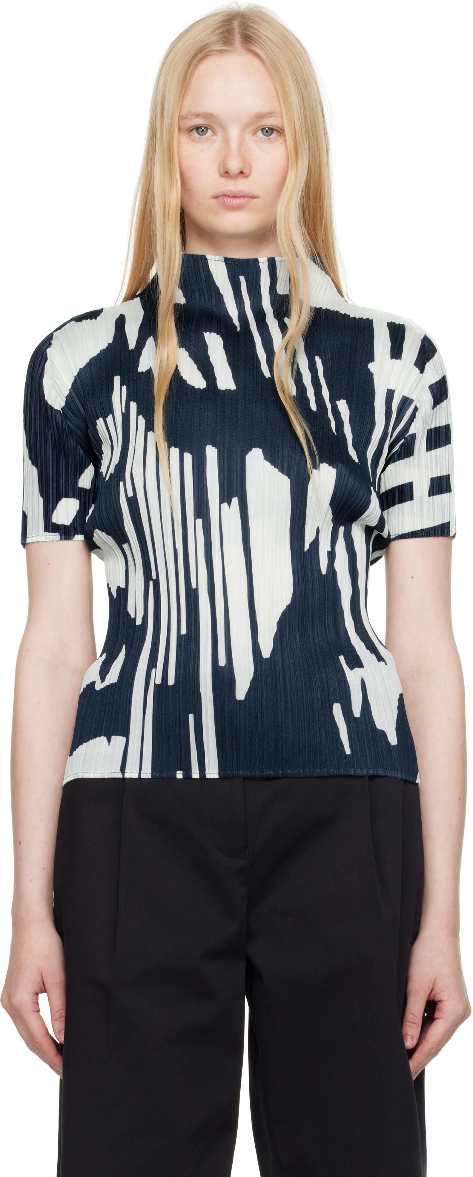 Blue Refraction Top