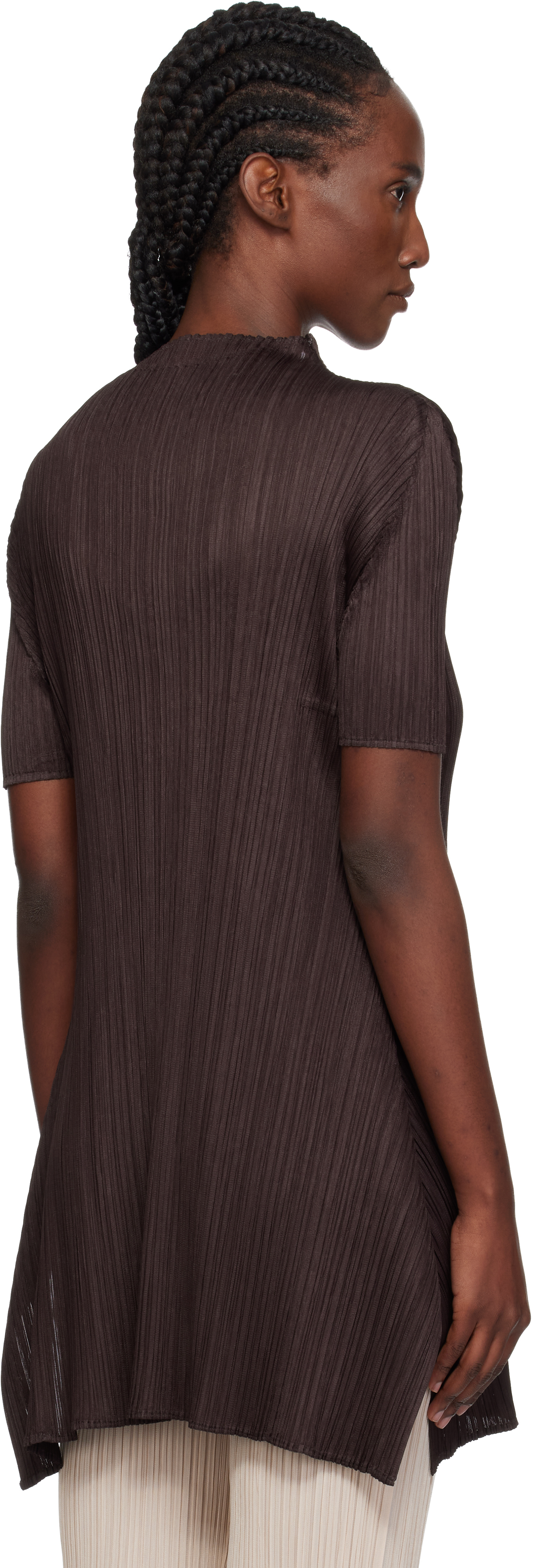 Issey Miyake Brown Monthly Colors July Top In Brown