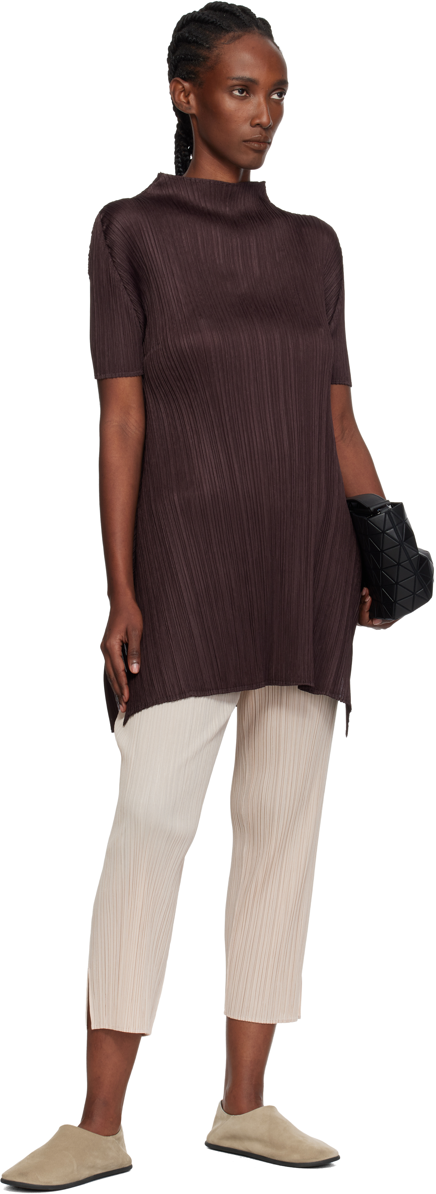 Issey Miyake Brown Monthly Colors July Top In Brown