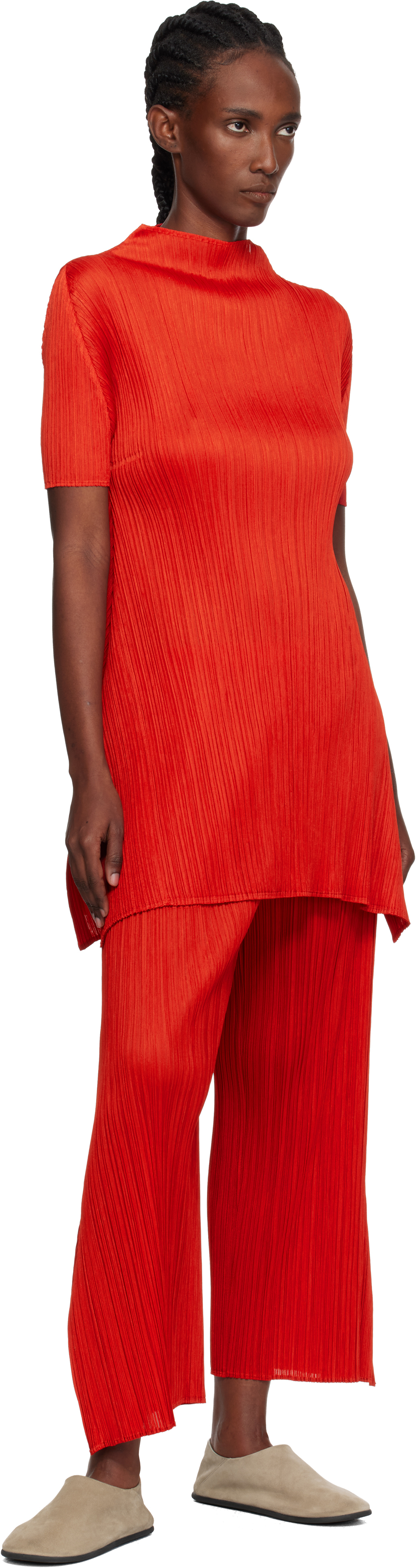 Issey Miyake Red Monthly Colors July Top In Red