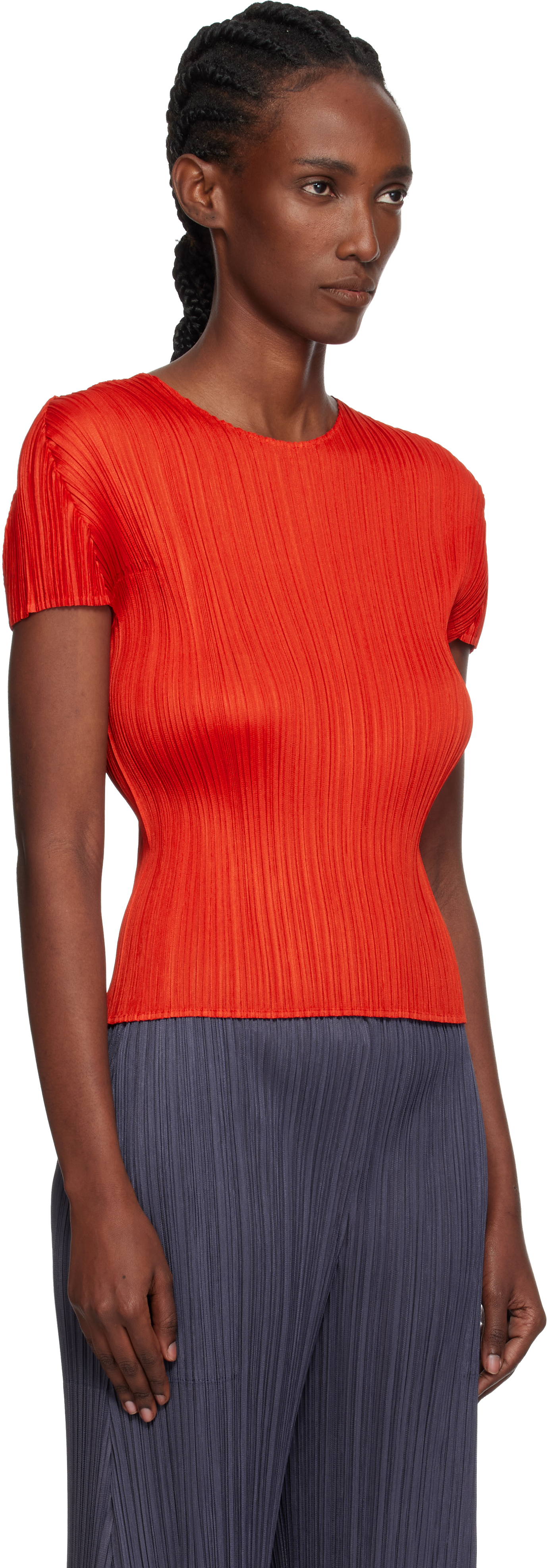 Issey Miyake Red Monthly Colors July T-shirt In Orange