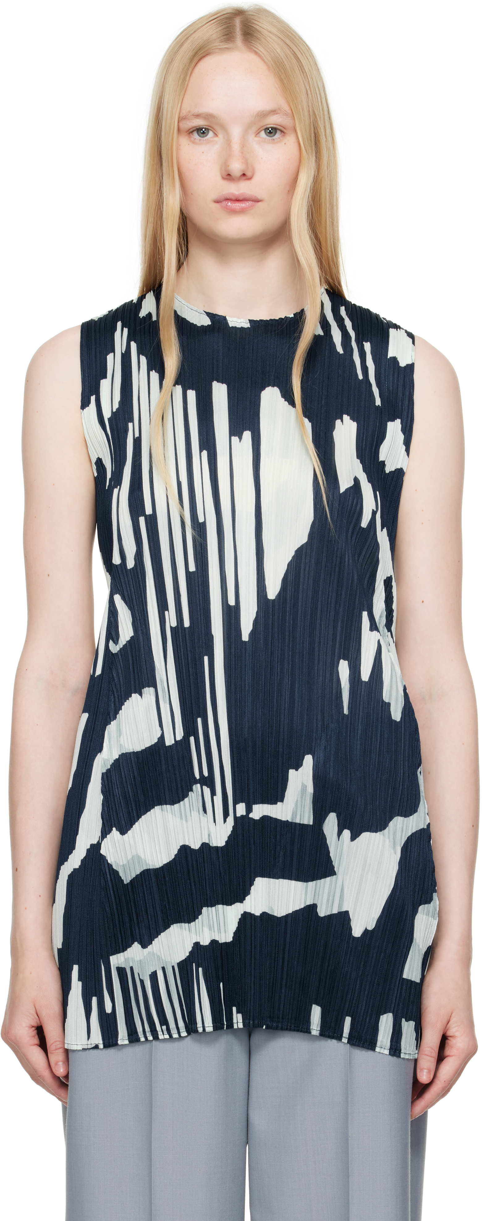 Blue Refraction Top