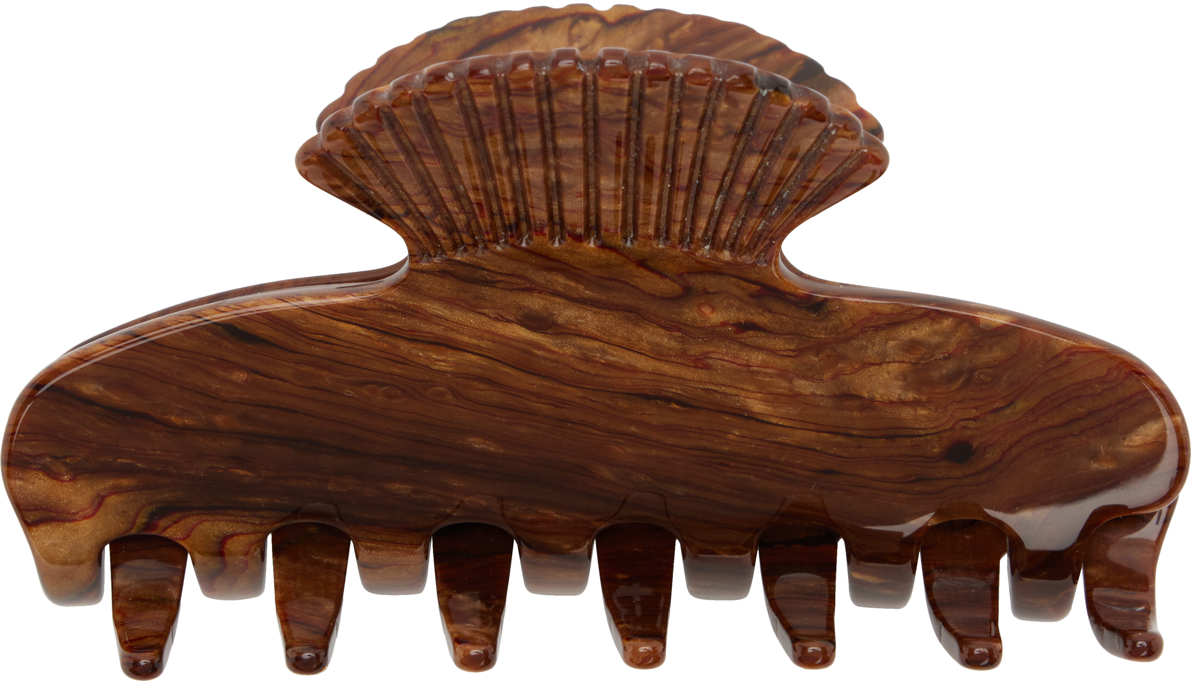 Sophie Buhai Brown Small Fan Shell Claw Hair Clip In Brown