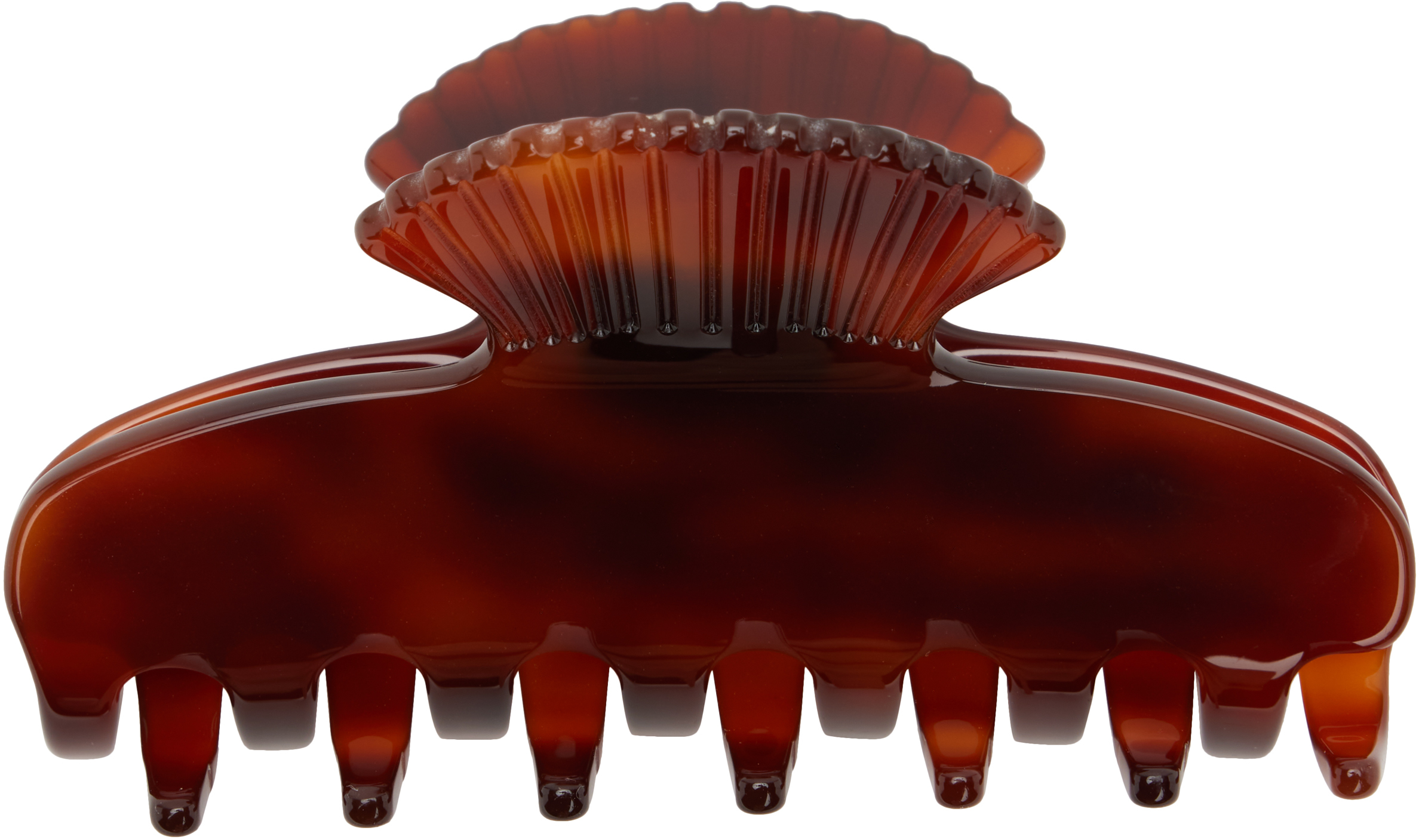 Sophie Buhai Brown Small Fan Shell Claw Hair Clip In Brown